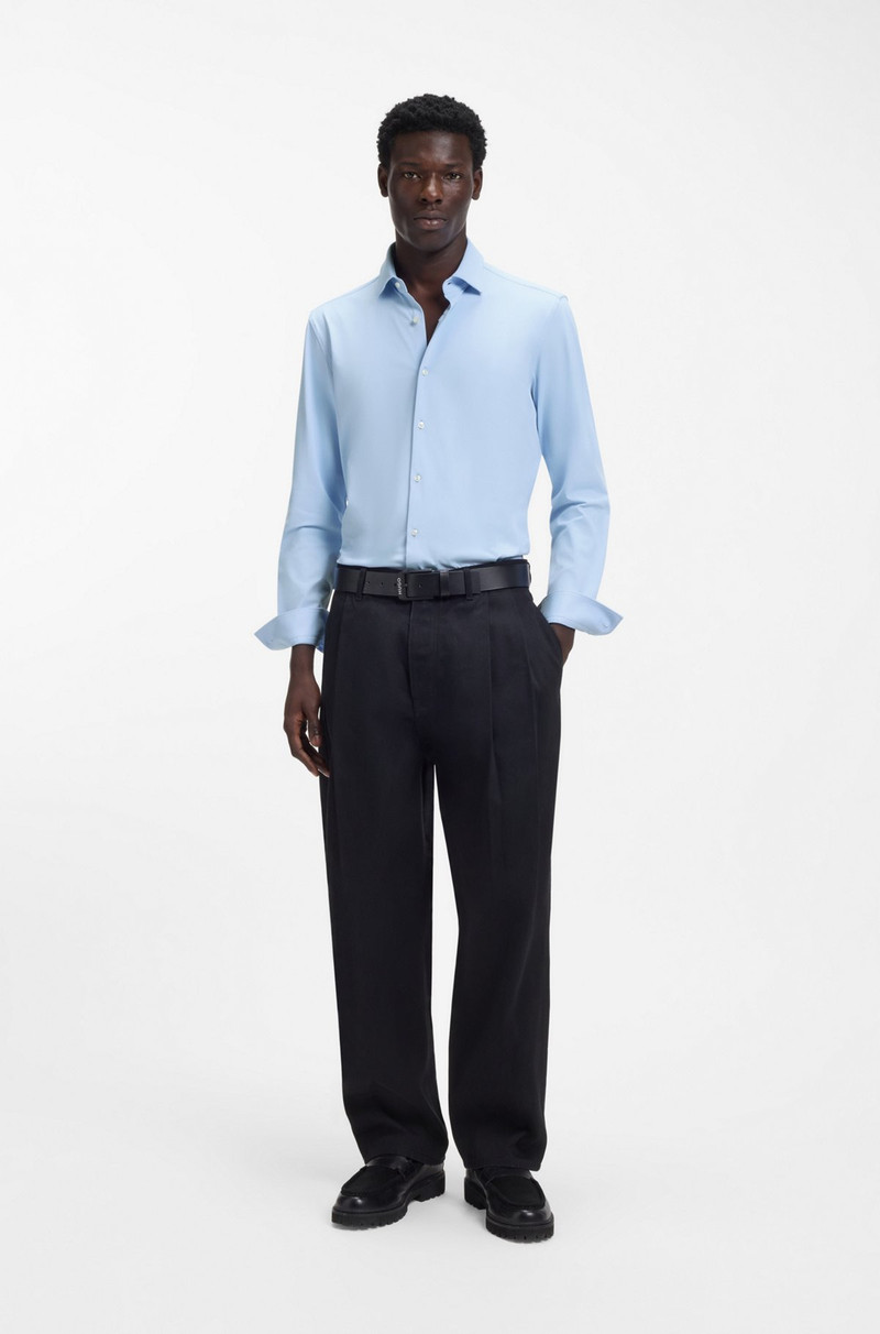 HUGO SLIM-FIT SHIRT IN PERFORMANCE-STRETCH JERSEY outlook