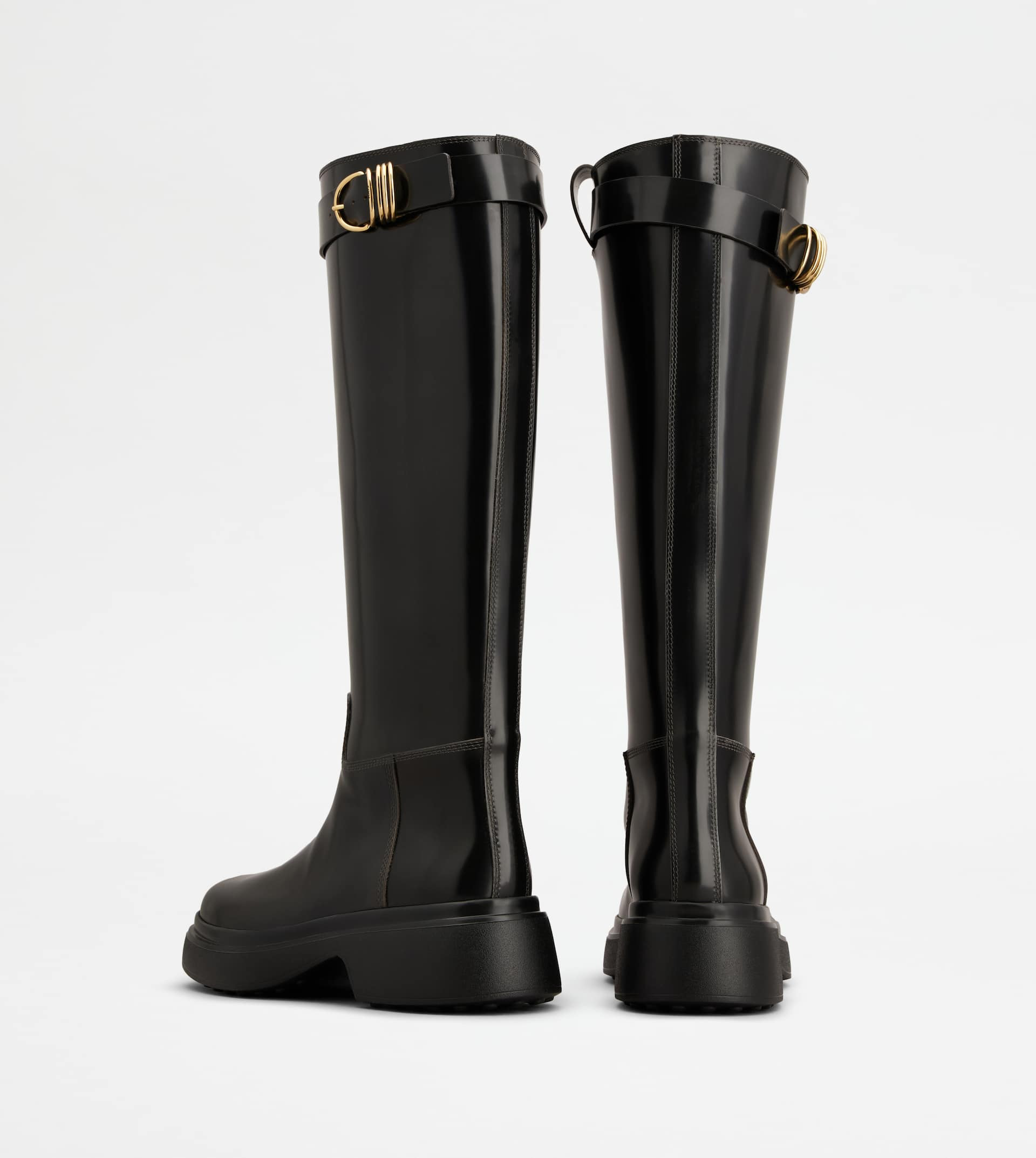 BOOTS IN LEATHER - GREY - 3