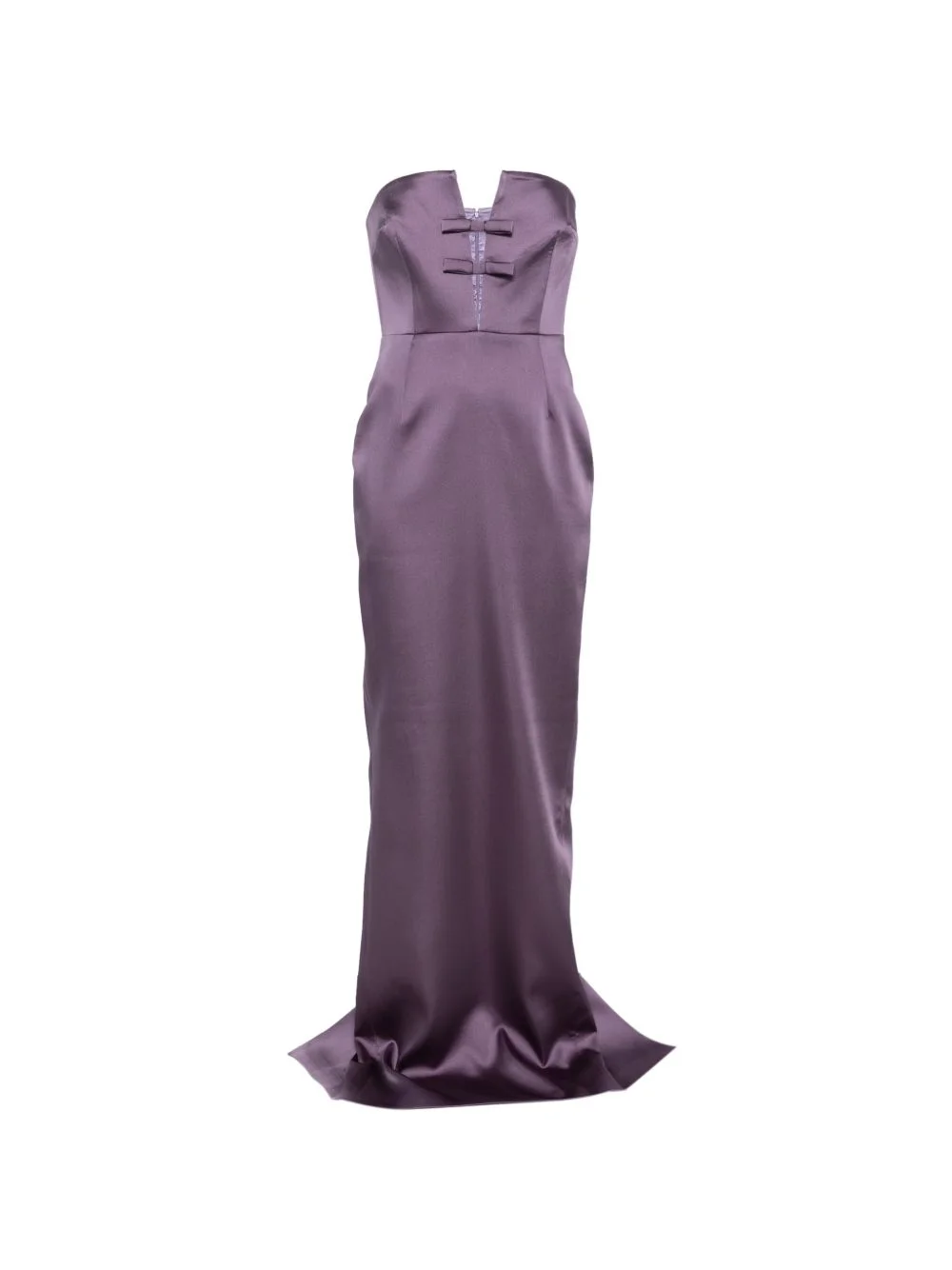 bow-detail strapless maxi dress - 1