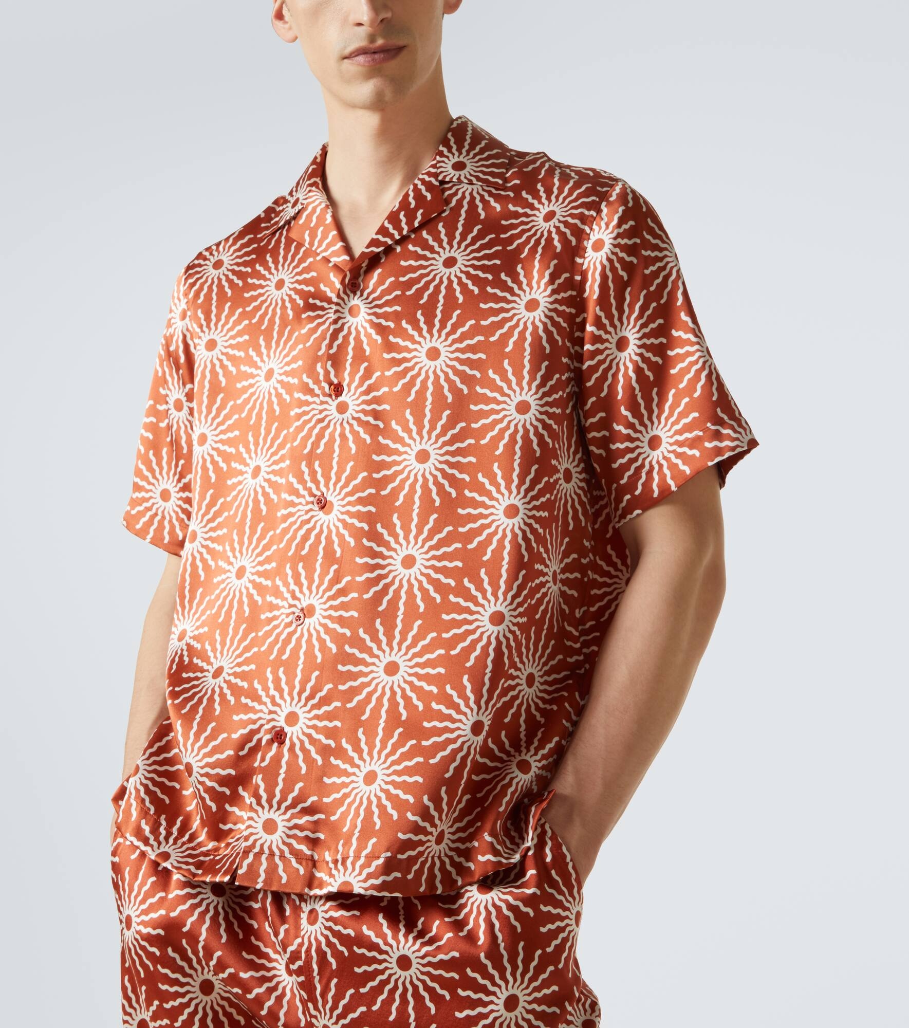 Roberto printed silk bowling shirt - 5