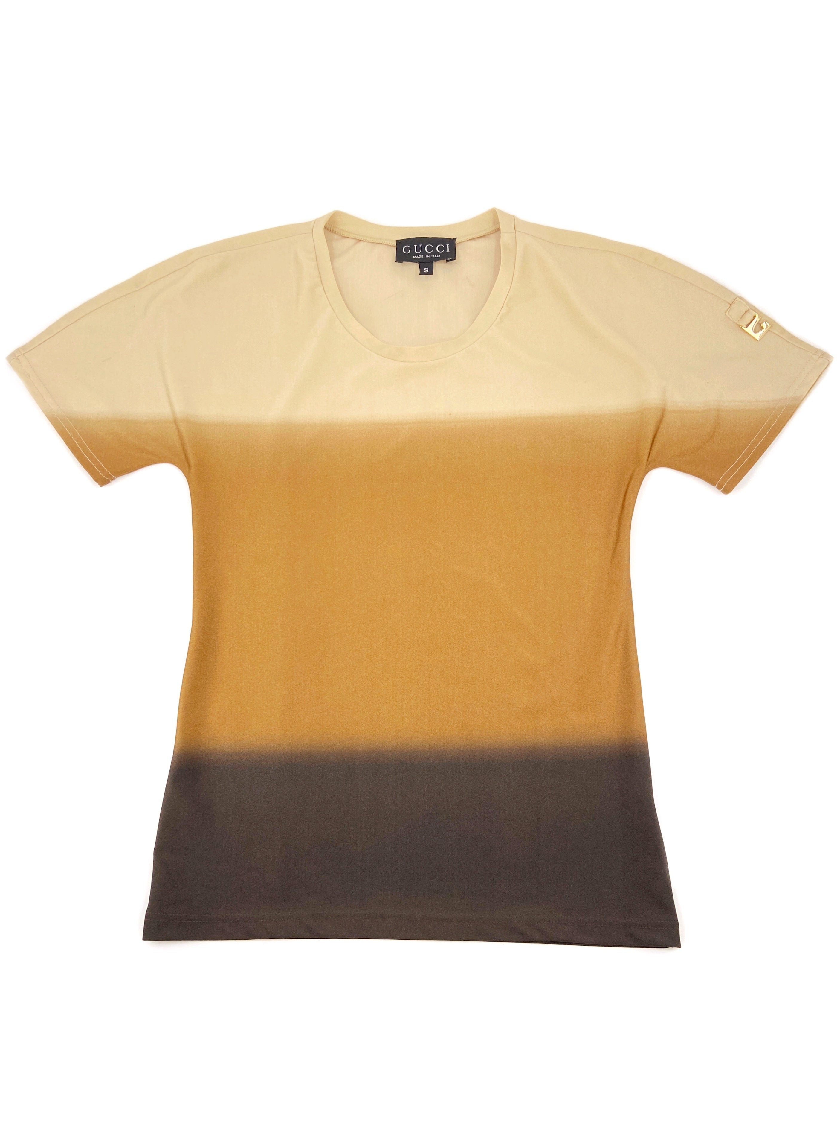 Gucci Spring 1997 Tom Ford Beige Ombré Tee S - 6