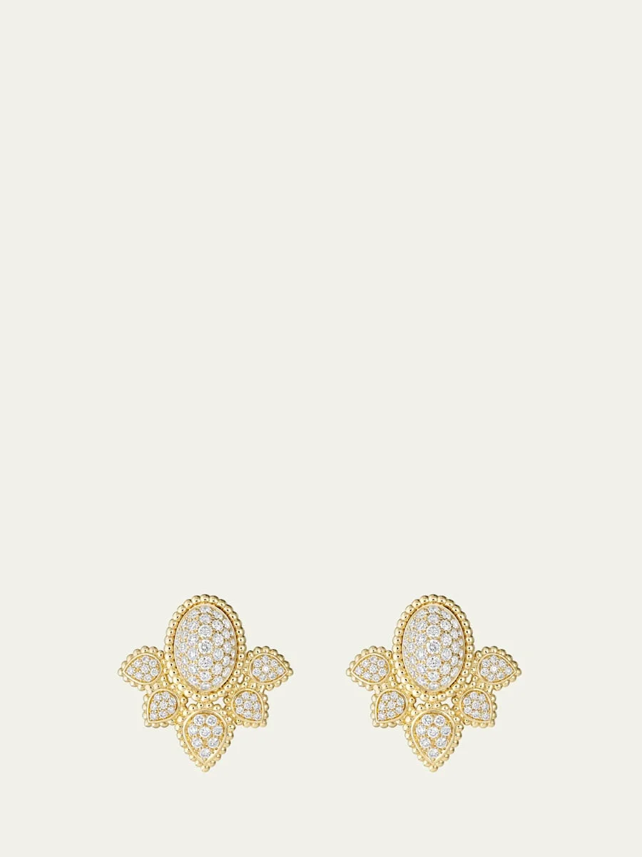 Serpent Boheme 18K Yellow Gold Diamond Stud Earrings - 1