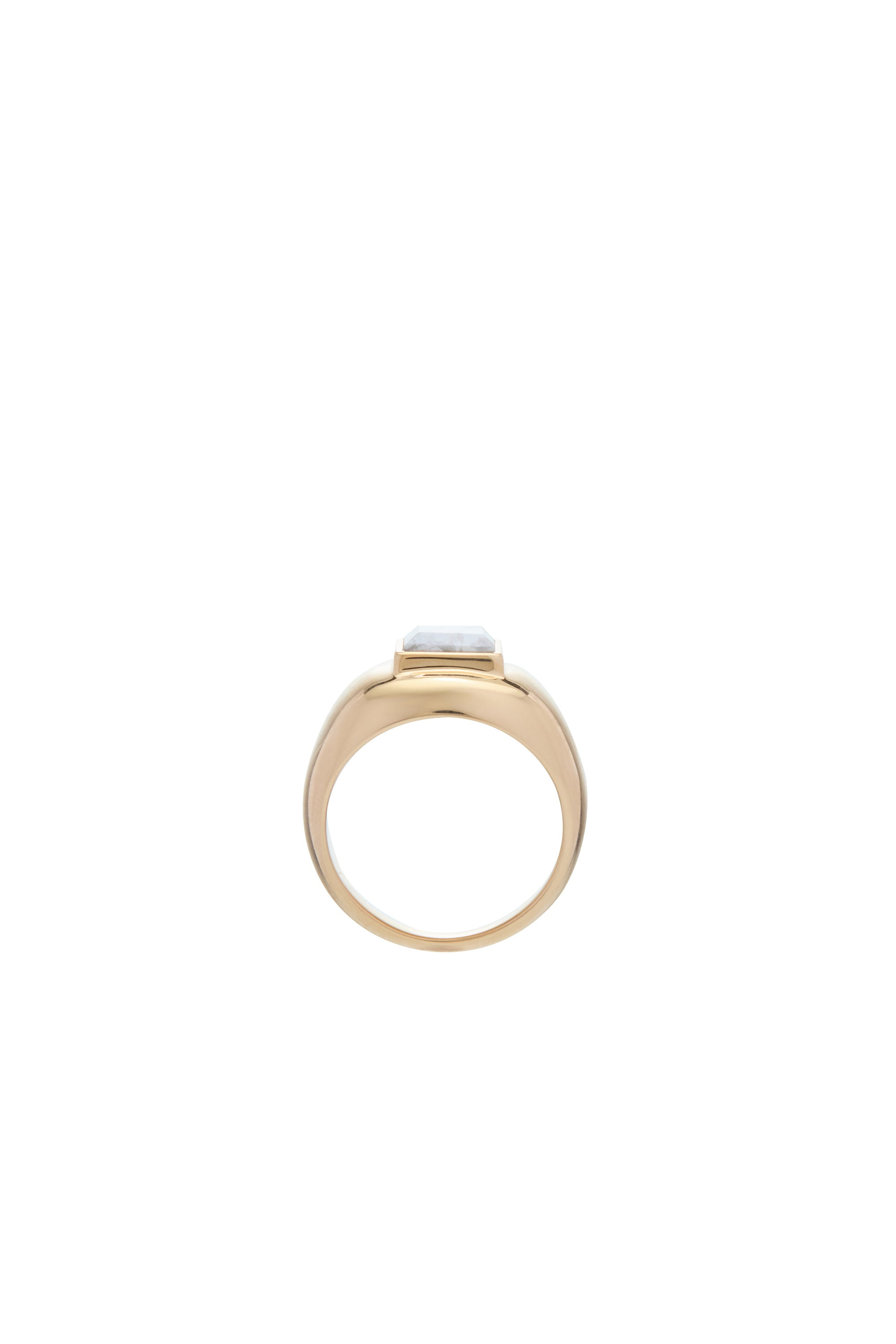 Medium Ring 18K Gold & Howlite Stone - 5