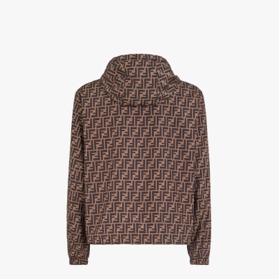 FENDI Brown nylon windbreaker outlook