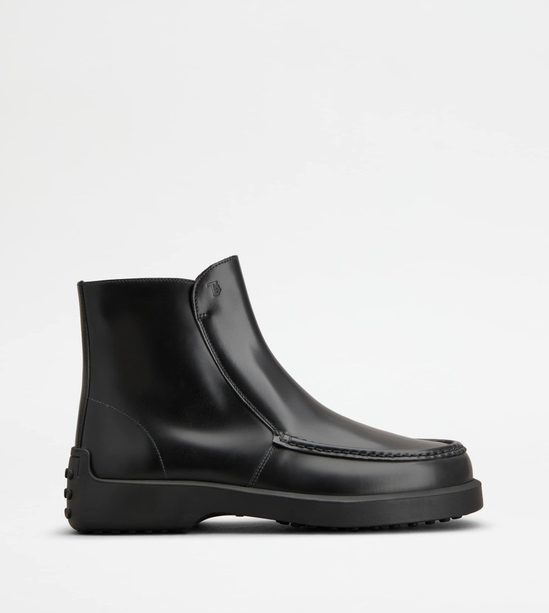 ANKLE BOOTS IN LEATHER - BLACK 1