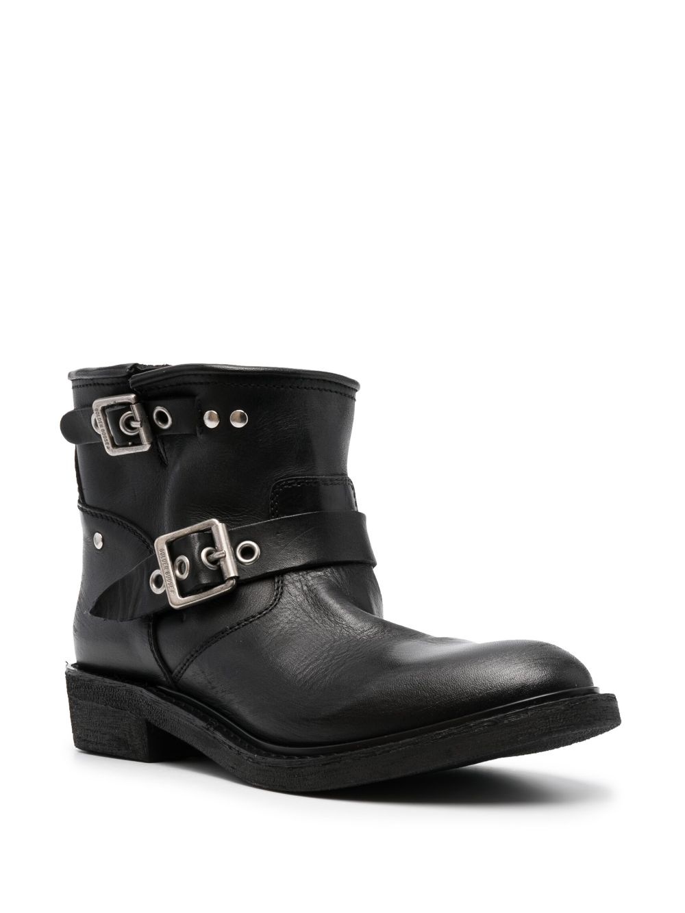 buckled leather ankle boots - 2