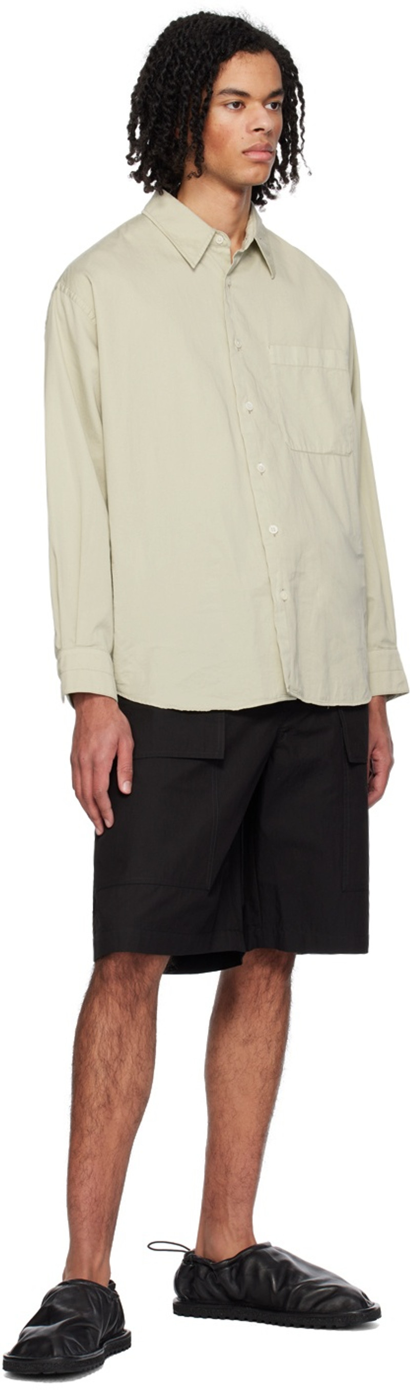 Black Cargo Pocket Shorts 4