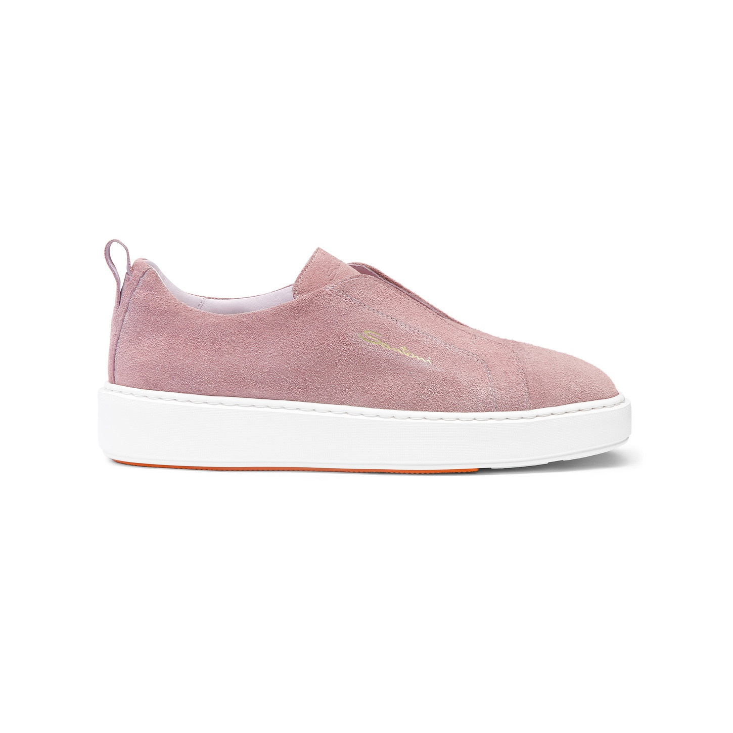Women's pink suede slip-on sneaker - 1