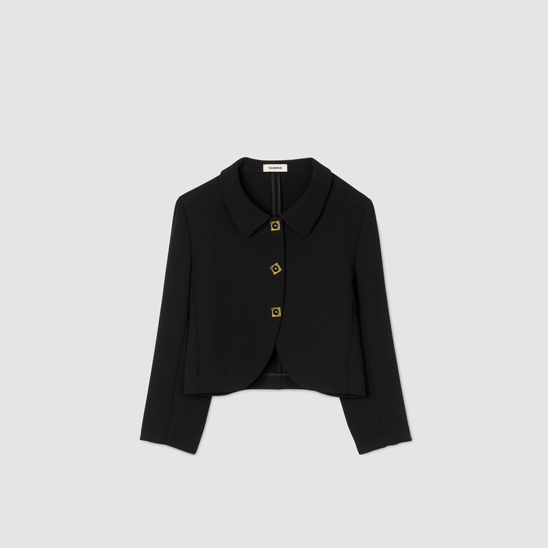 CROPPED JACKET WITH DECORATIVE BUTTONS 1