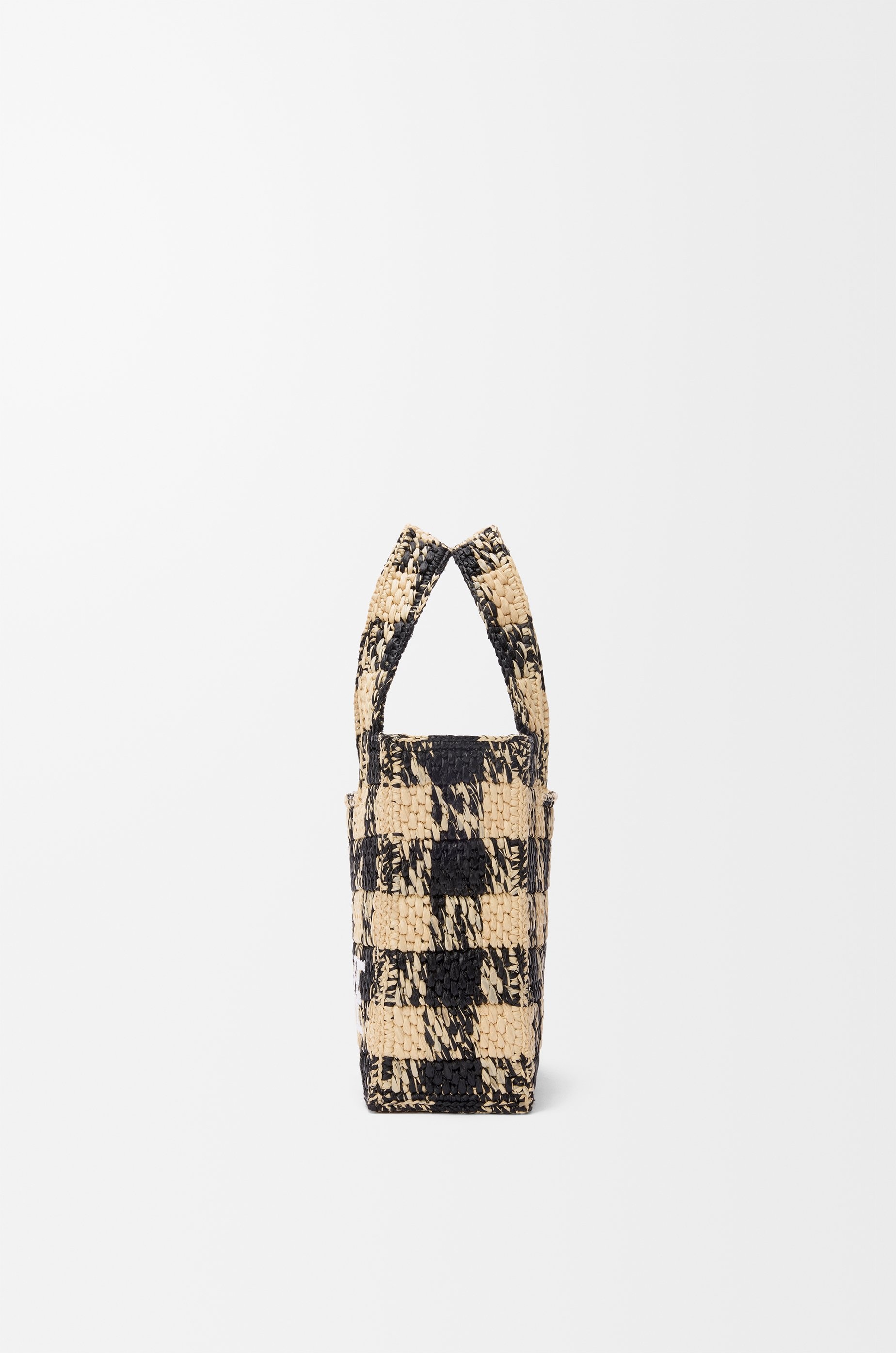Mini LOEWE Font tote in raffia - 5