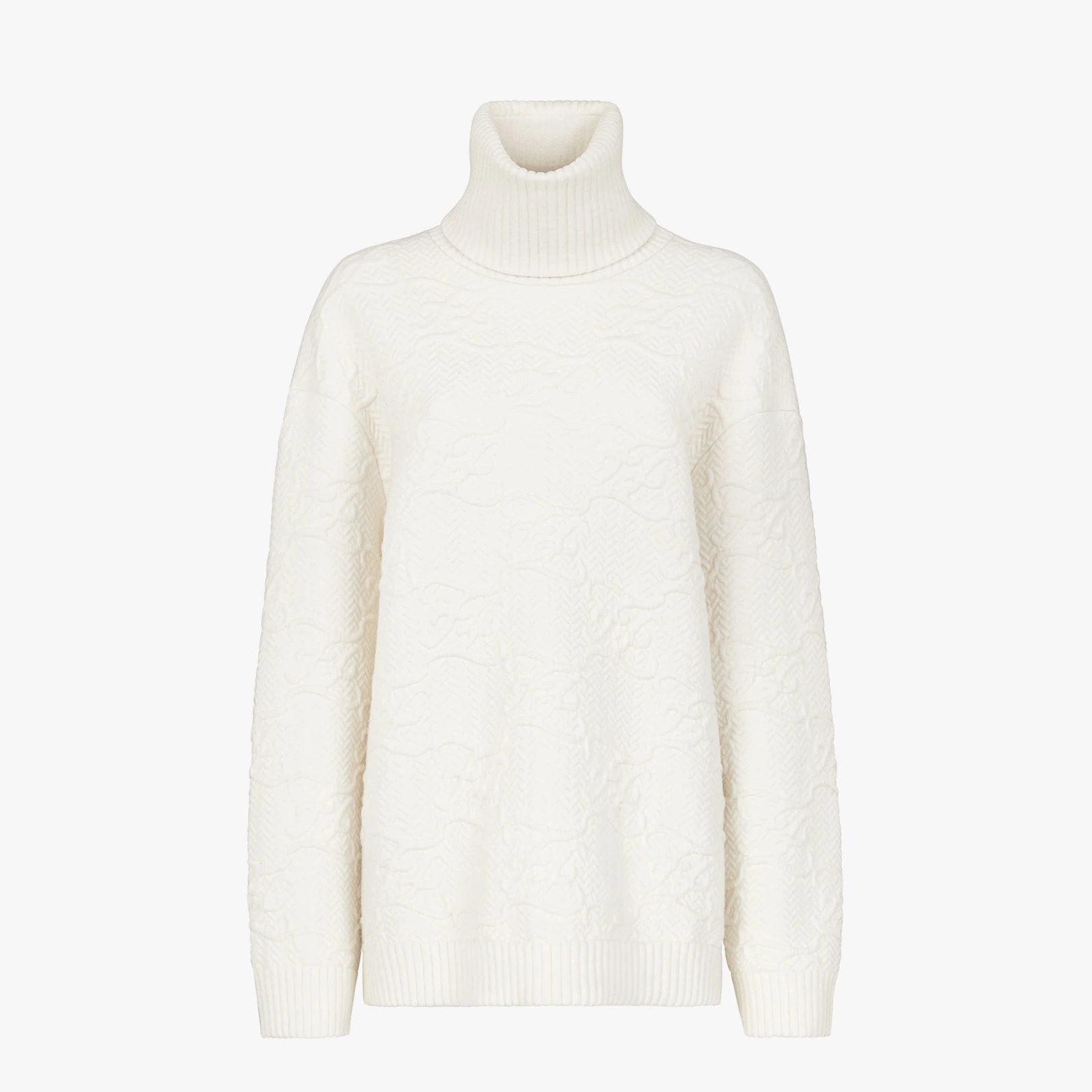 White wool and cashmere sweater - 1