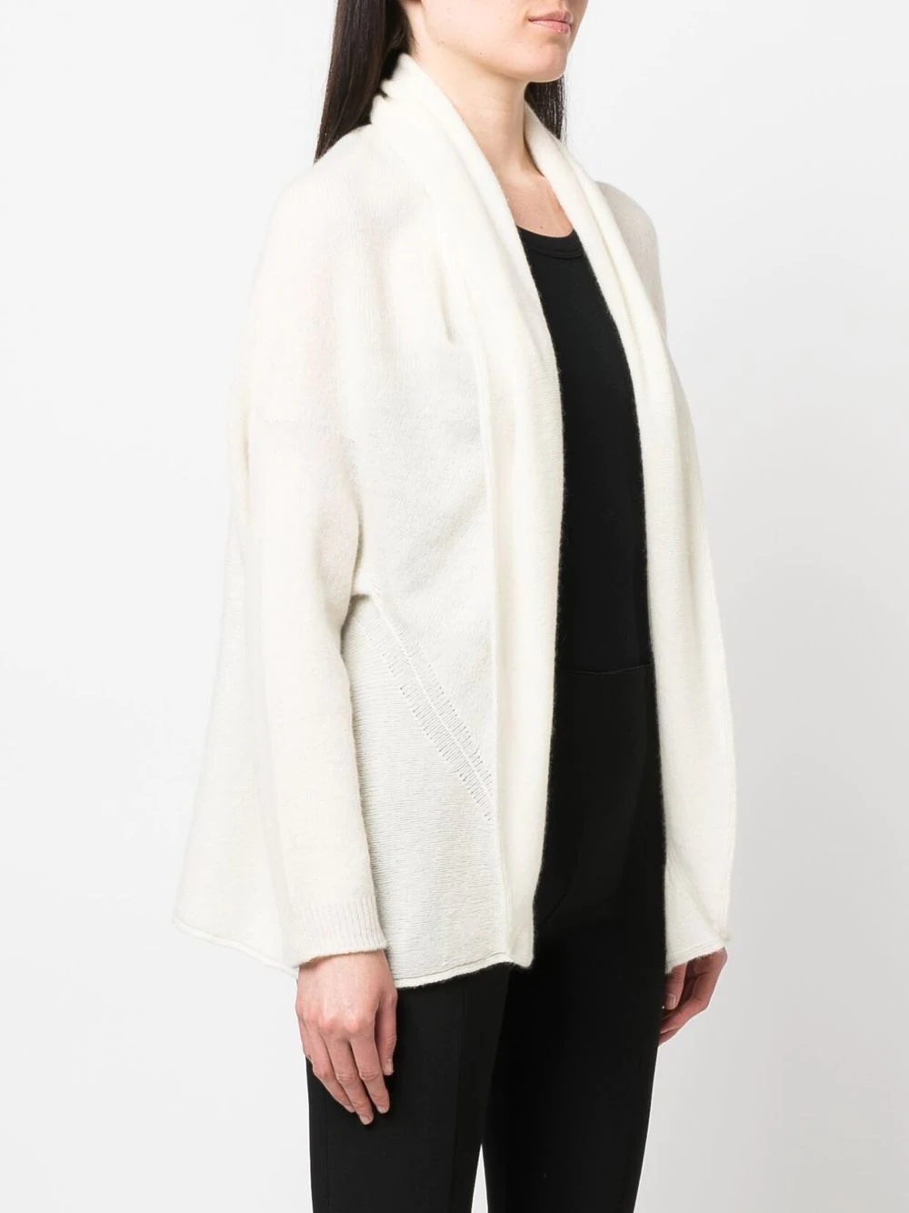 open-front knit cardigan - 3