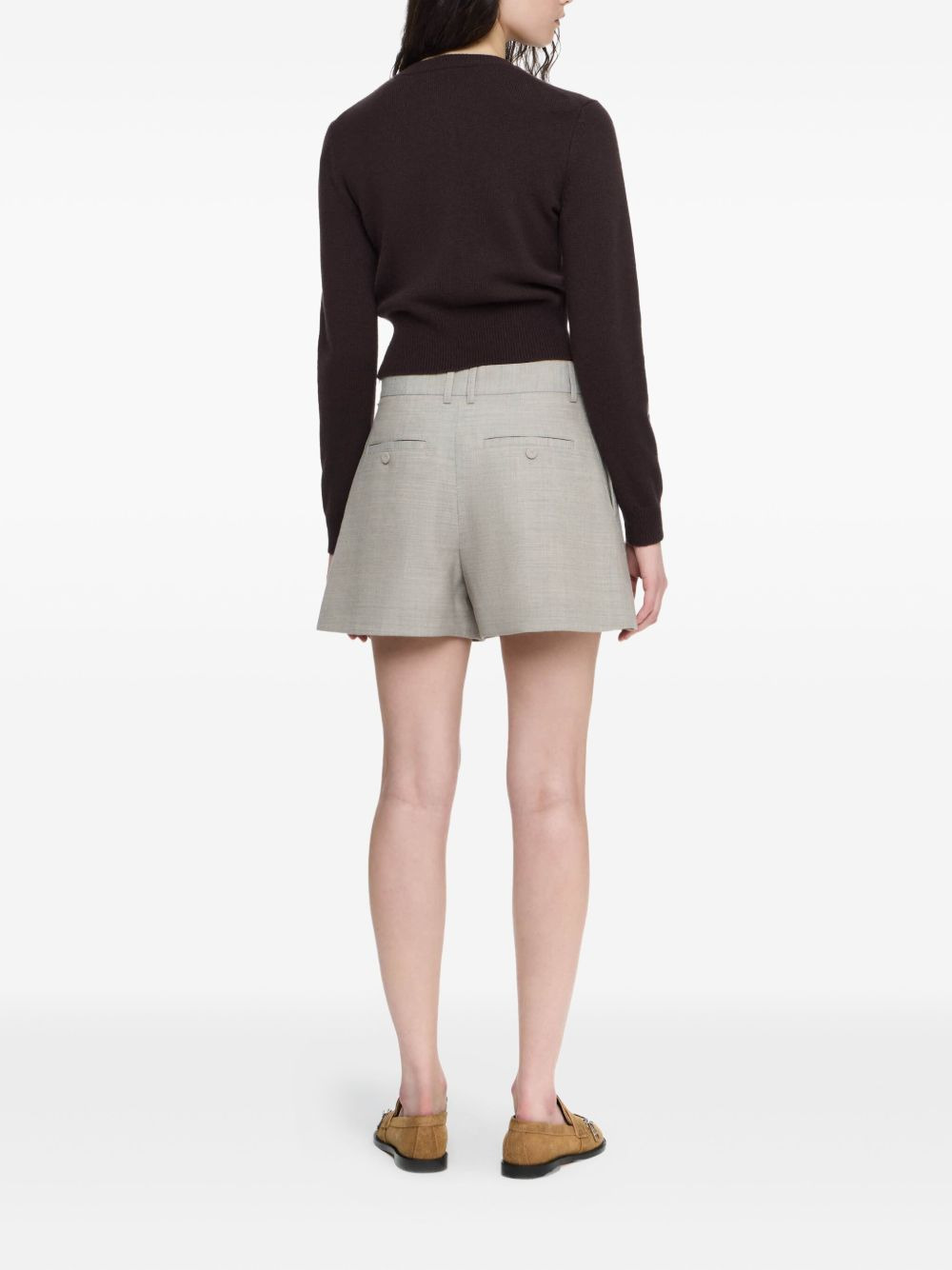 zip-pocket tailored shorts - 3
