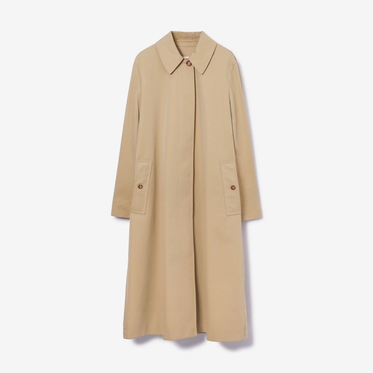 BURBERRY｜COATS ( Reversible Long Gabardine Car Coat (80 Long Reversible Gabardine Car Coat in Black - Men, Cotton