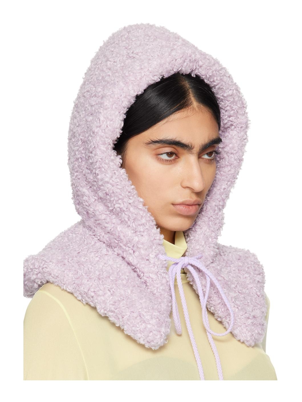 Purple Faux-Fur Bonnet - 2