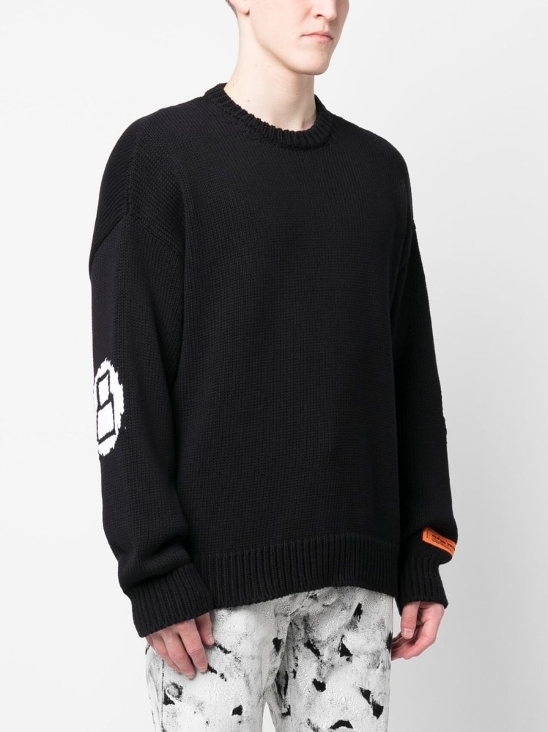 crew-neck intarsia jumper - 3