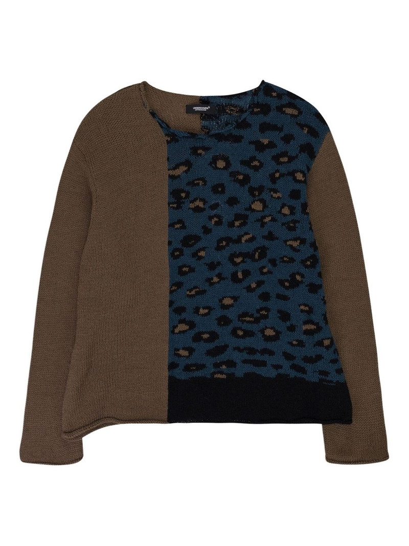 UNDERCOVER leopard-jacquard sweater outlook