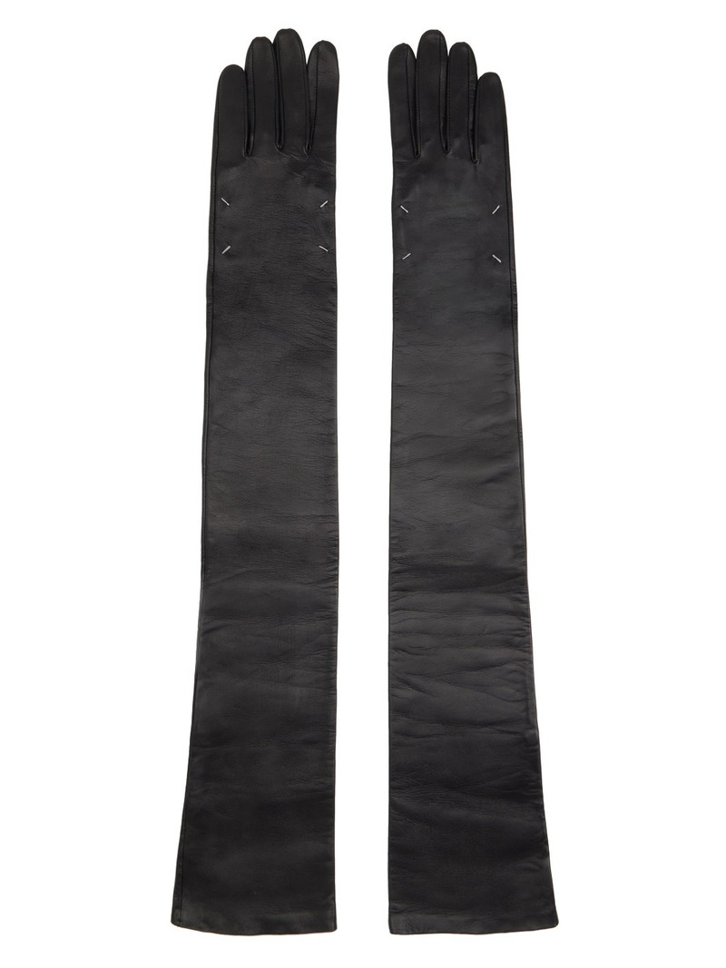 Black Nappa Long Gloves 1