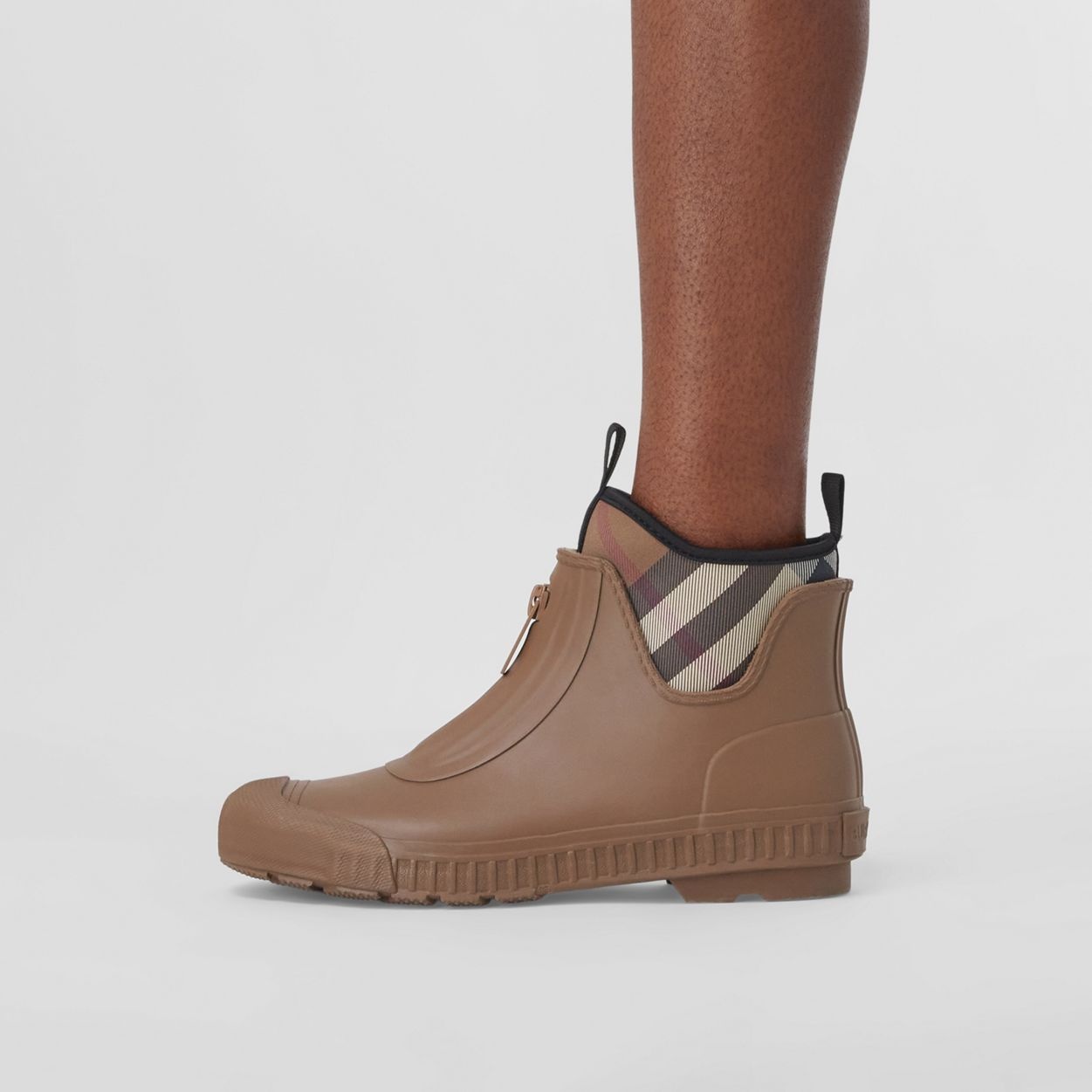 Check Neoprene and Rubber Rain Boots - 3
