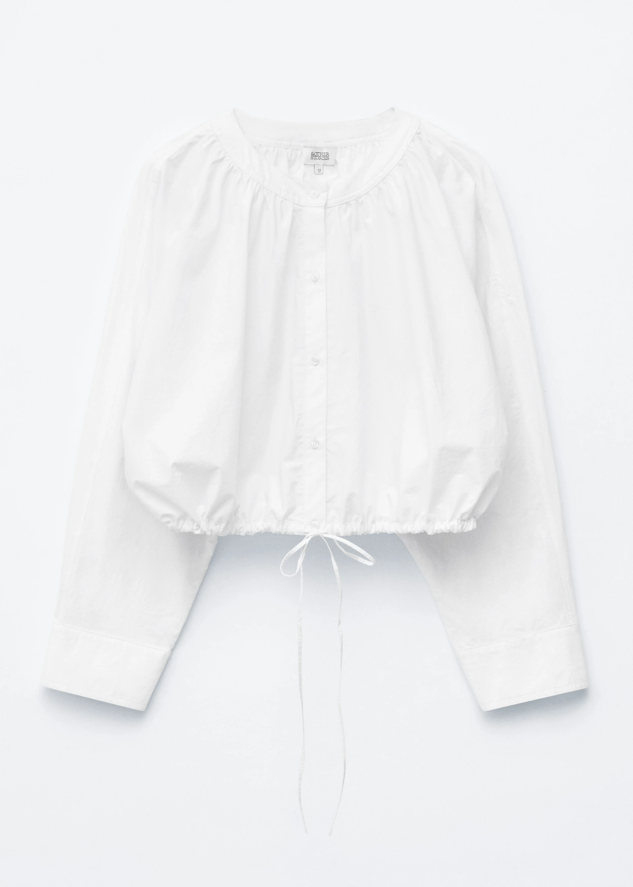 Gathered Cotton Blouse - 1
