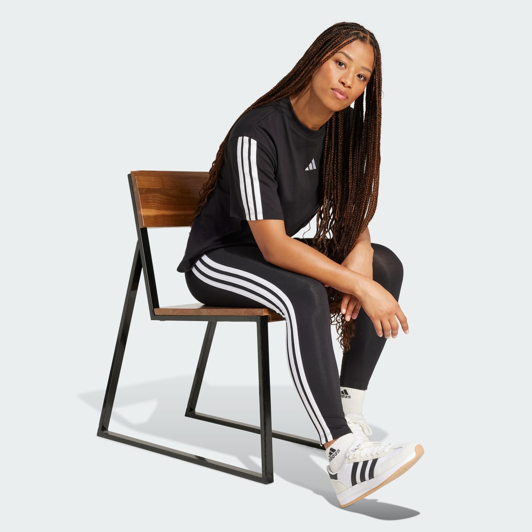 Essentials 3-Stripes Cotton Leggings - 4