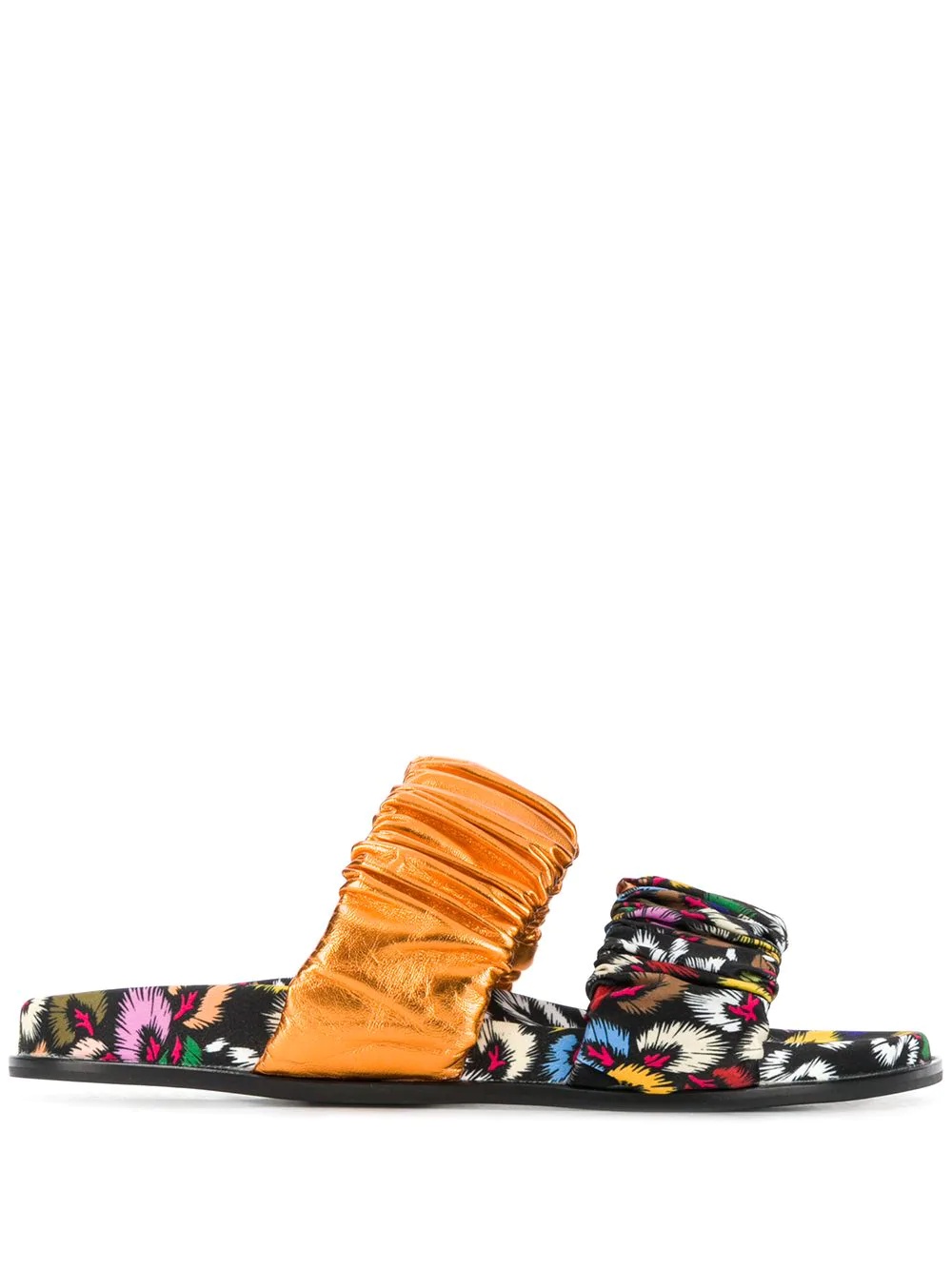 colour-block sandals - 1