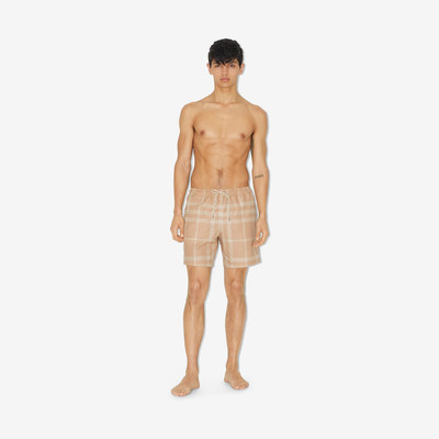 Burberry Check Drawcord Swim Shorts outlook