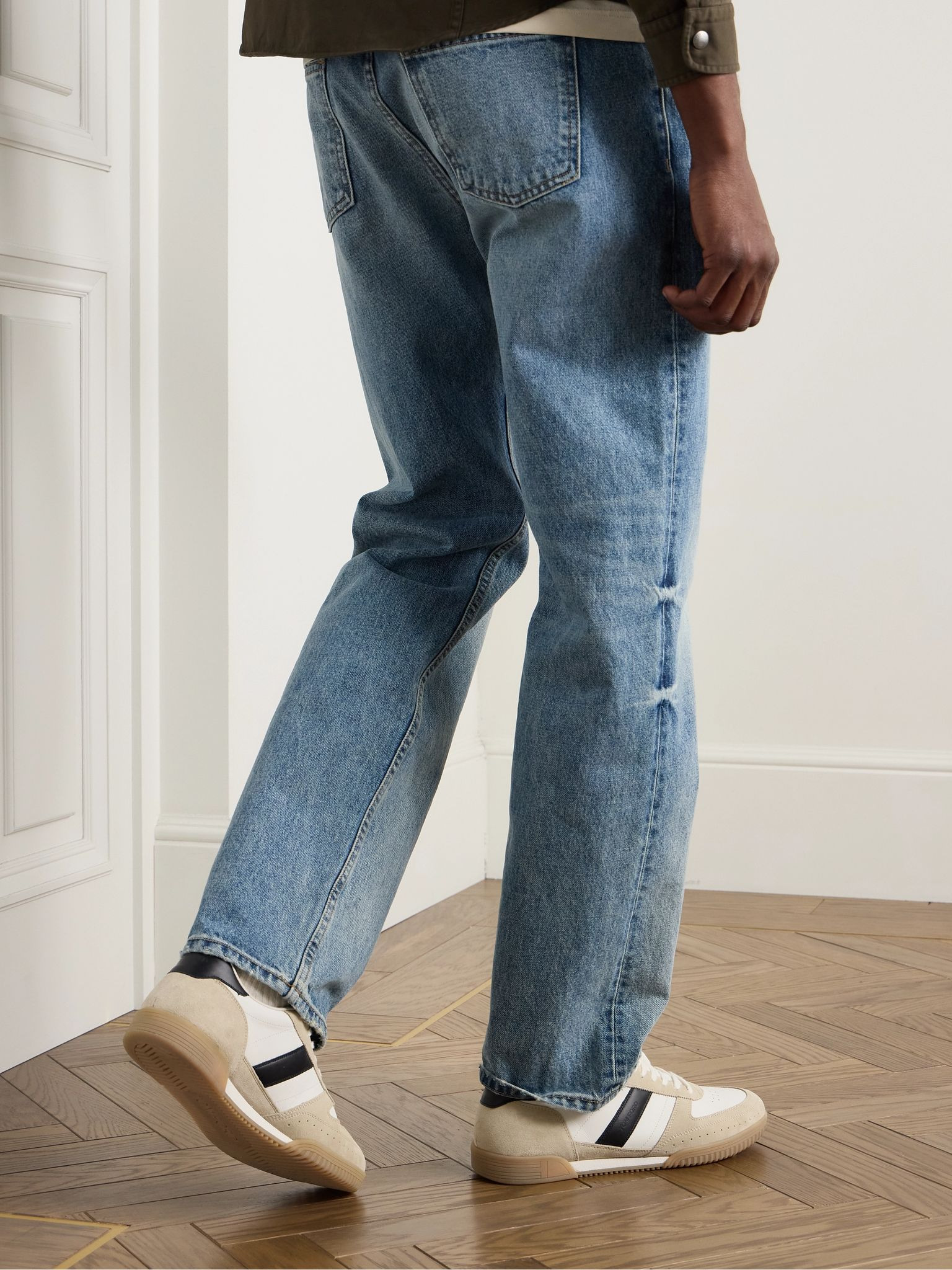 Terence Leather and Suede Sneakers Beige - 2