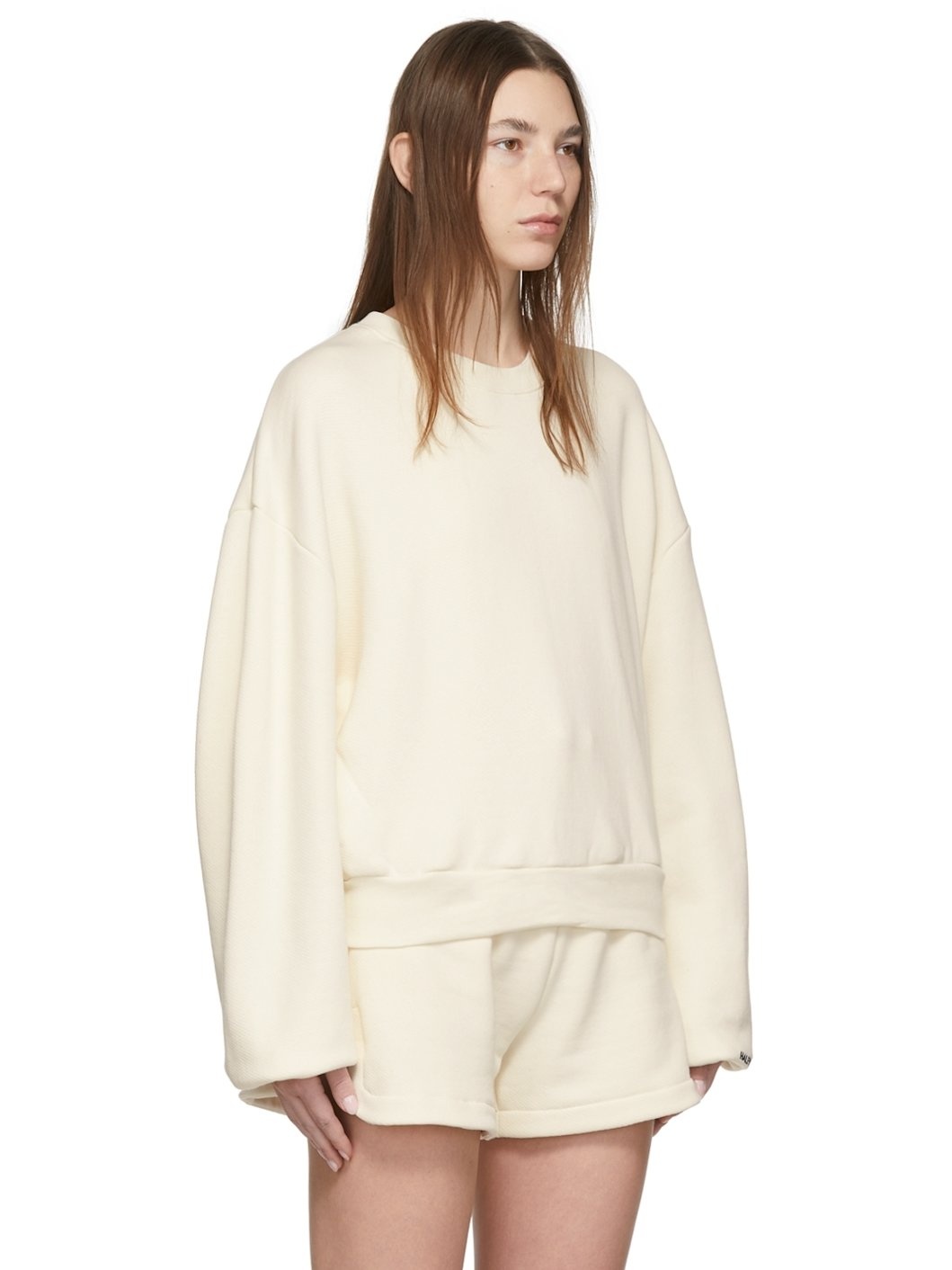 Off-White Crew Over Cropped Sweatshirt - 2