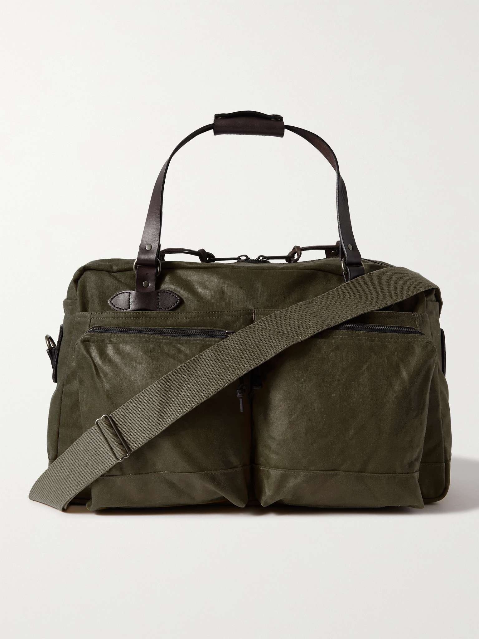 48-Hour Leather-Trimmed Tin Cloth Duffle Bag - 1