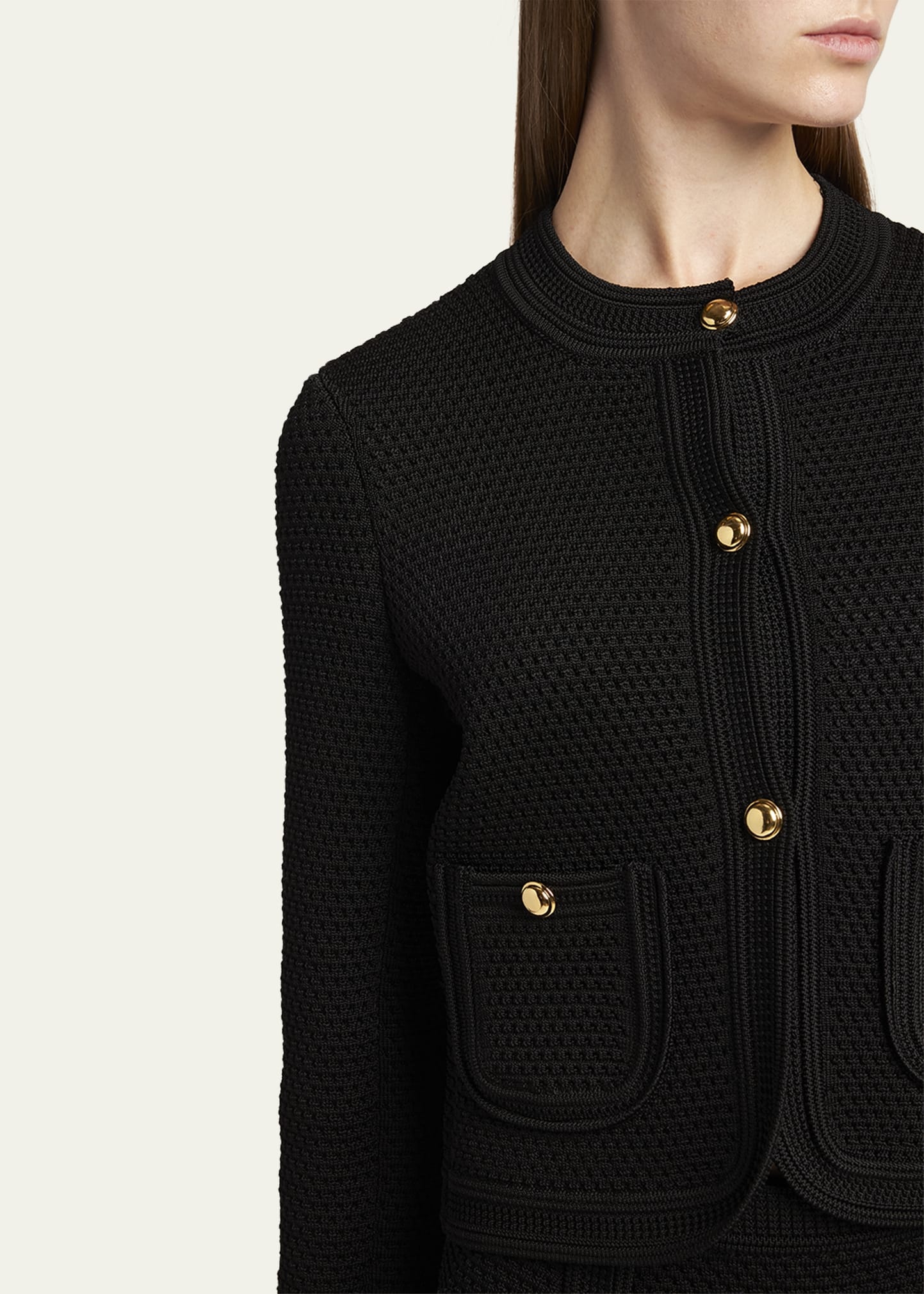 Single-Breasted Cardigan Jacket - 5