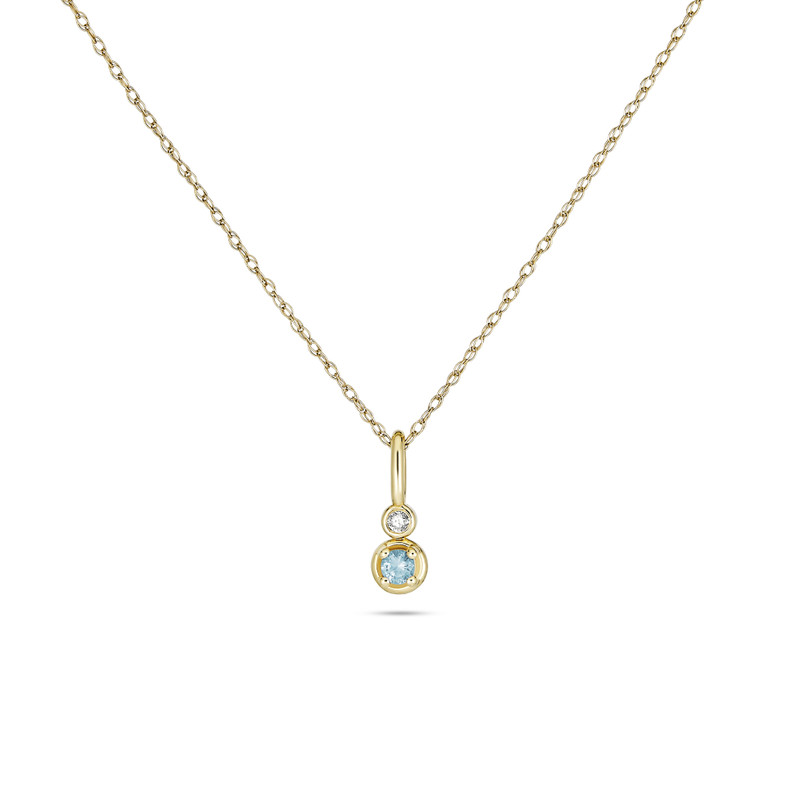 Birthstone Diamond Bonbon Necklace 16