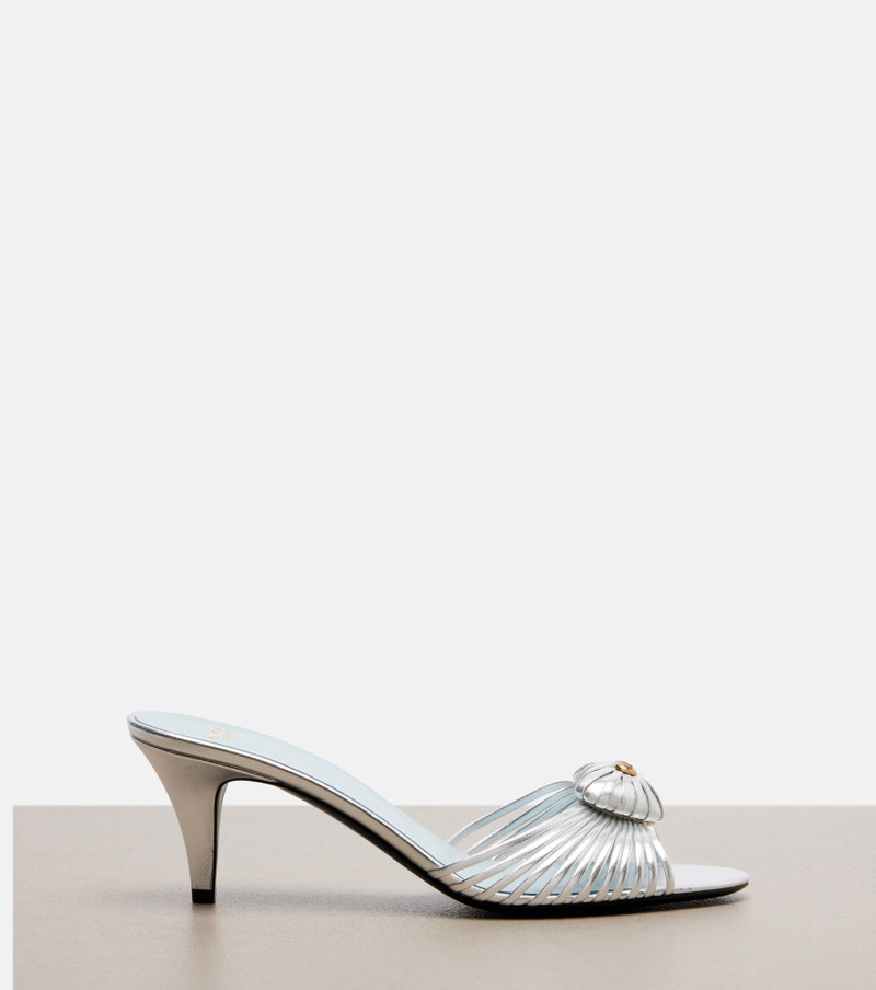 Cœur Royal metallic leather mules 5