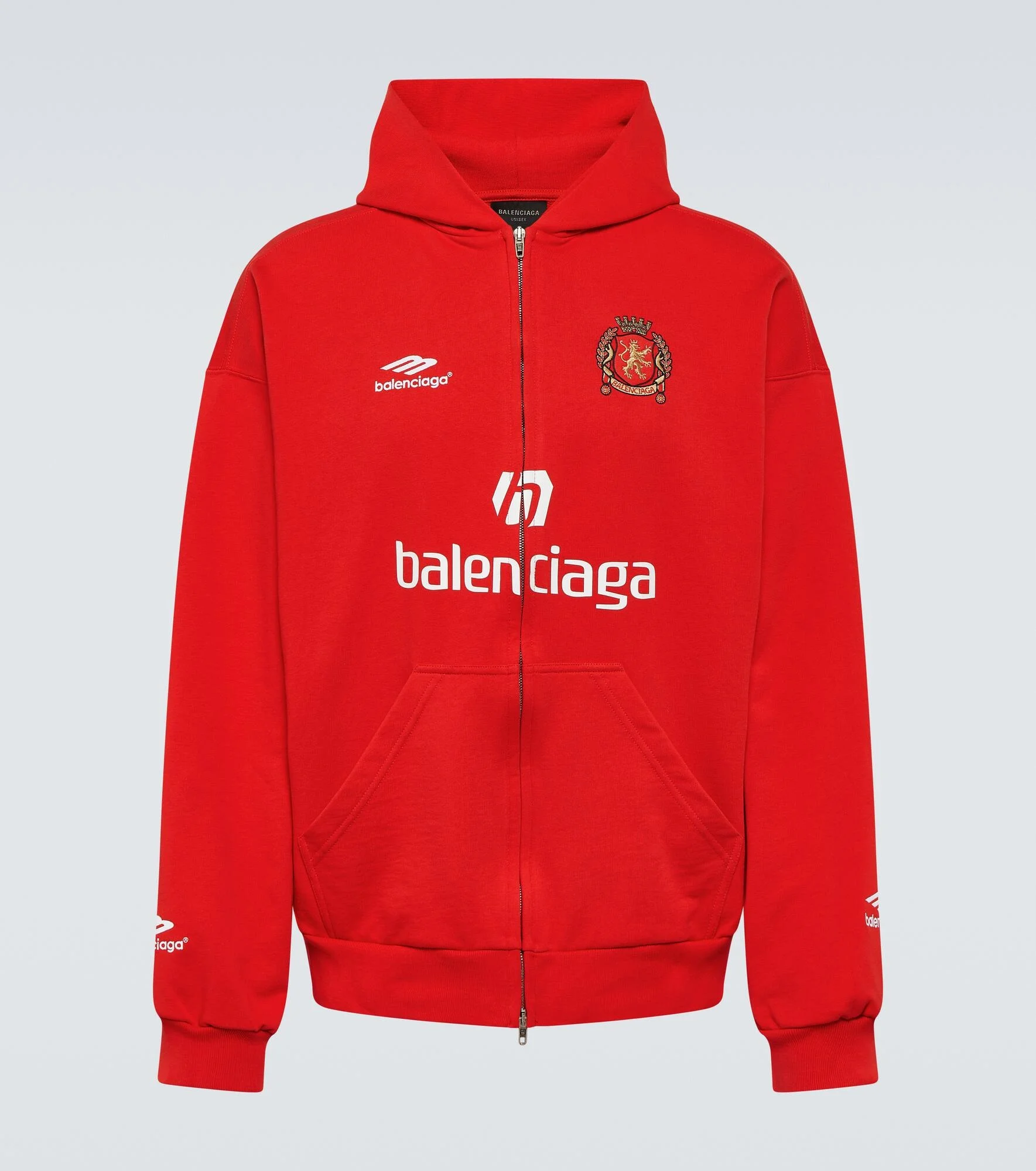 BALENCIAGA Paris Soccer zip-up hoodie - 744457TPVS6 | REVERSIBLE