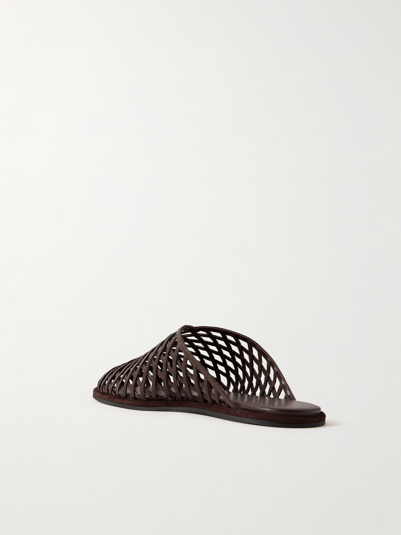 Atik leather slippers Dark brown - 3