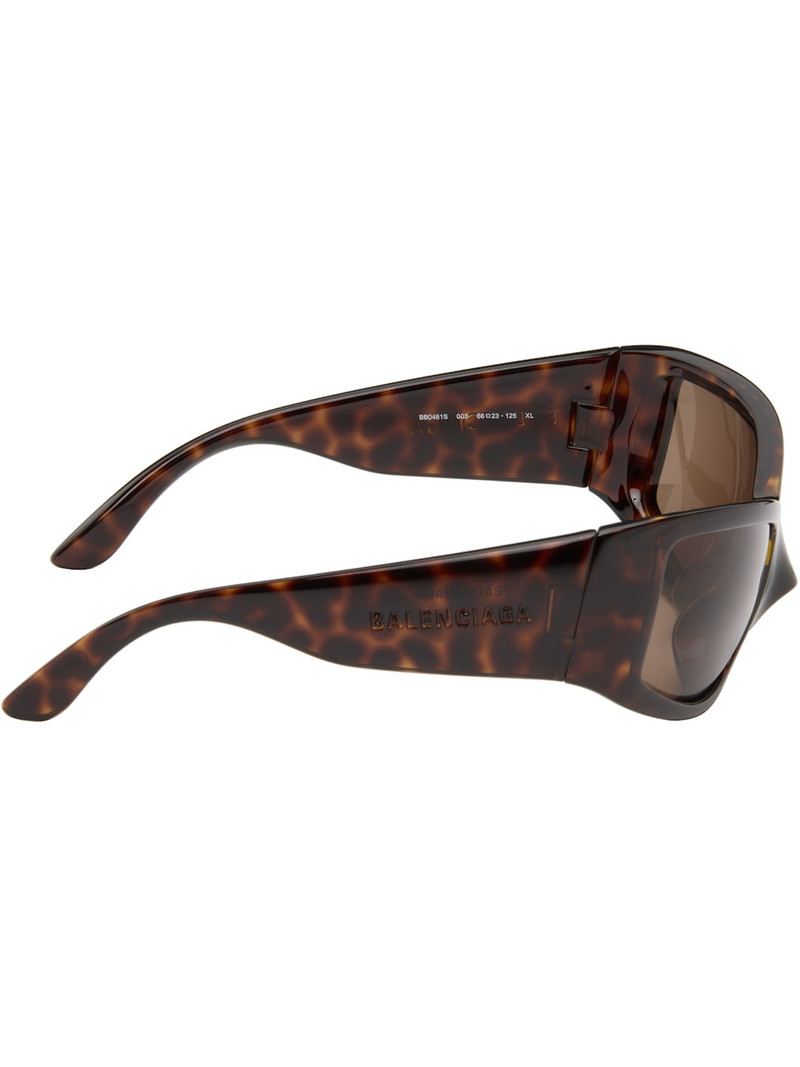 BALENCIAGA Brown Havana Extreme Sunglasses outlook