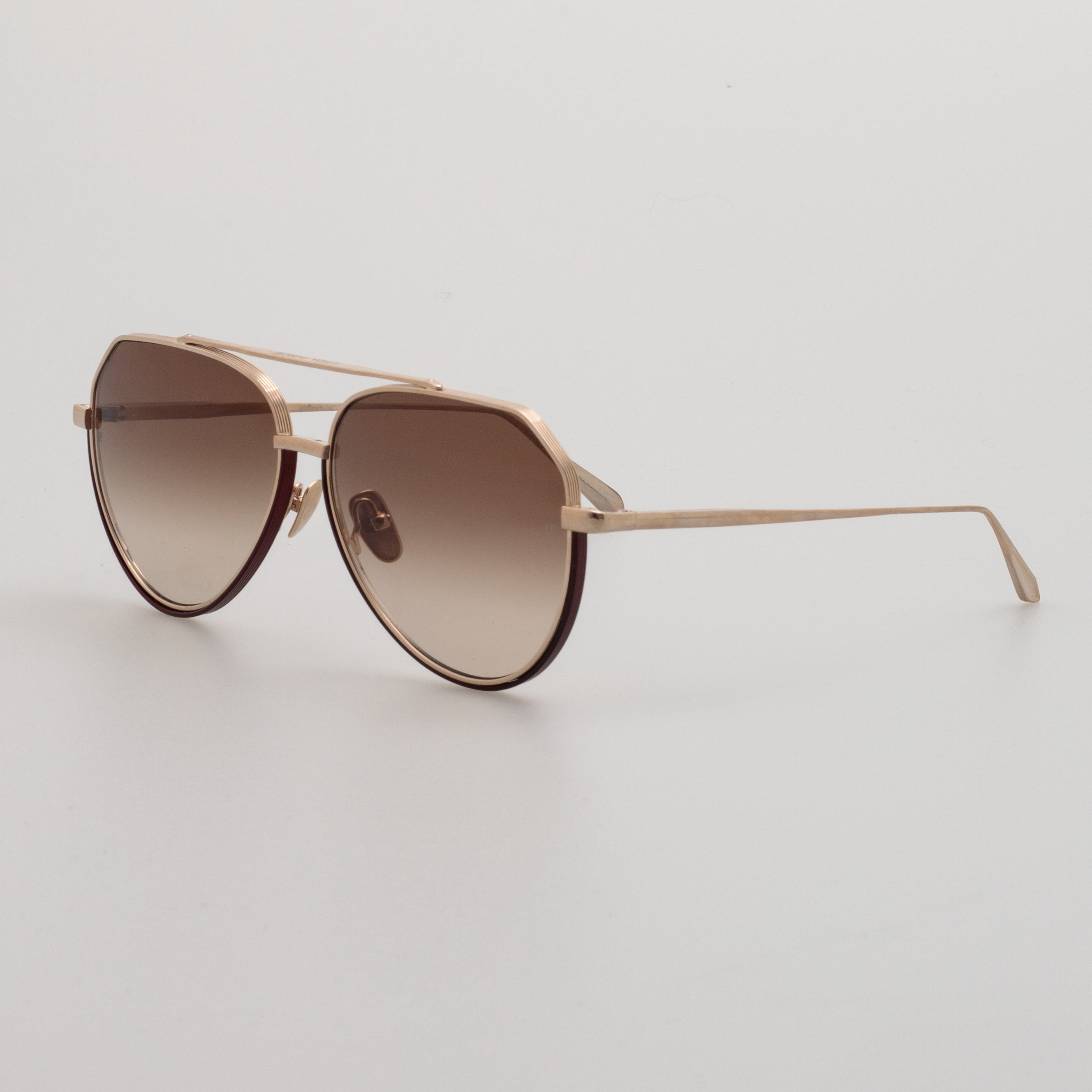BAYER AVIATOR SUNGLASSES IN LIGHT GOLD - 2