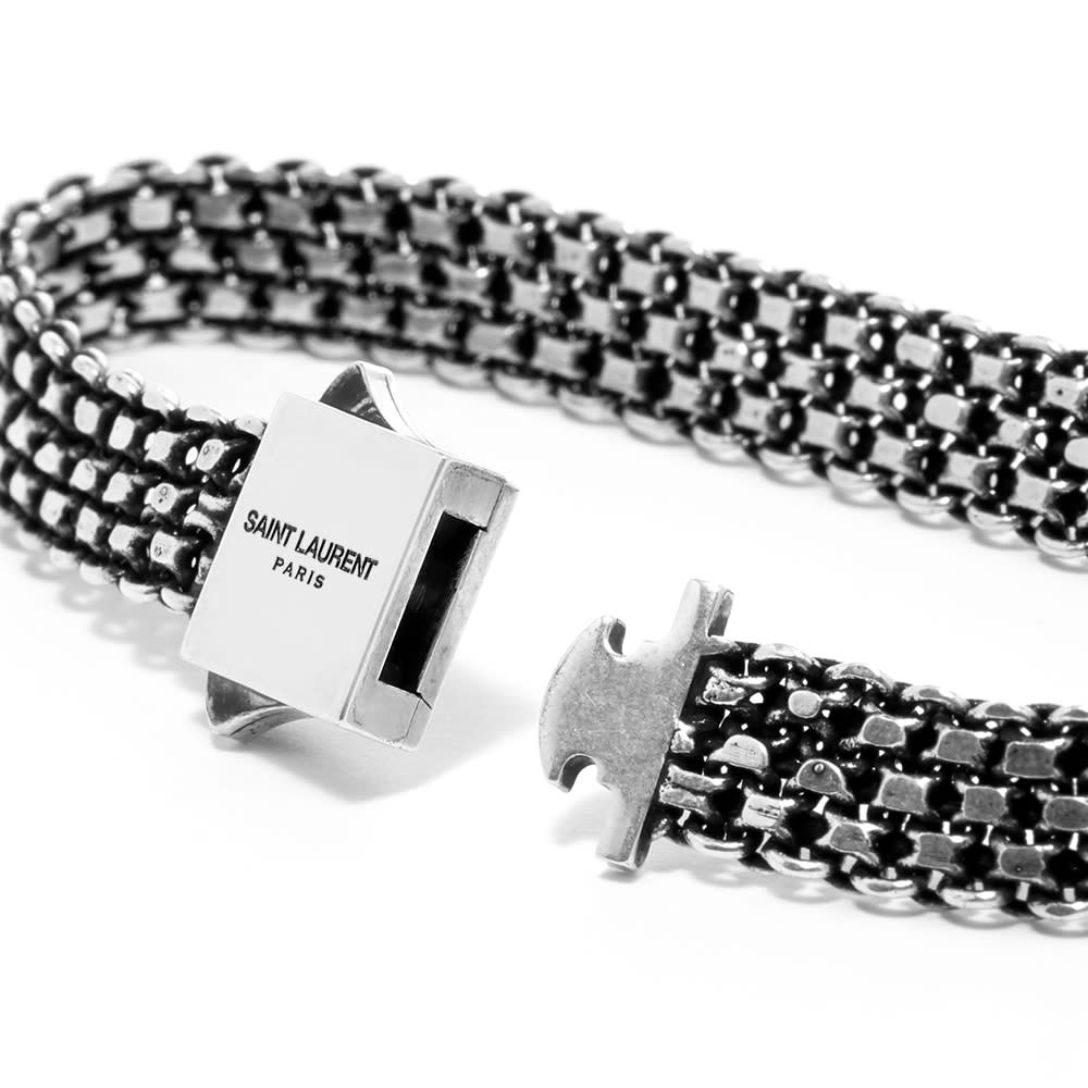 Saint Laurent Woven Metal Bracelet - 3