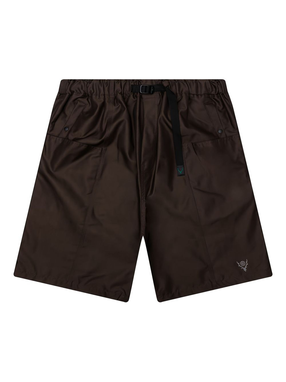 belted logo-detail shorts - 2