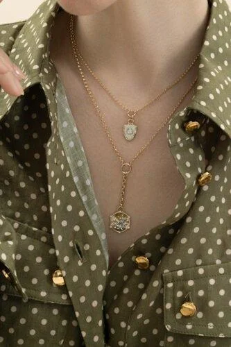 Diamond Blossoms Small Mixed Belcher Necklace - 1
