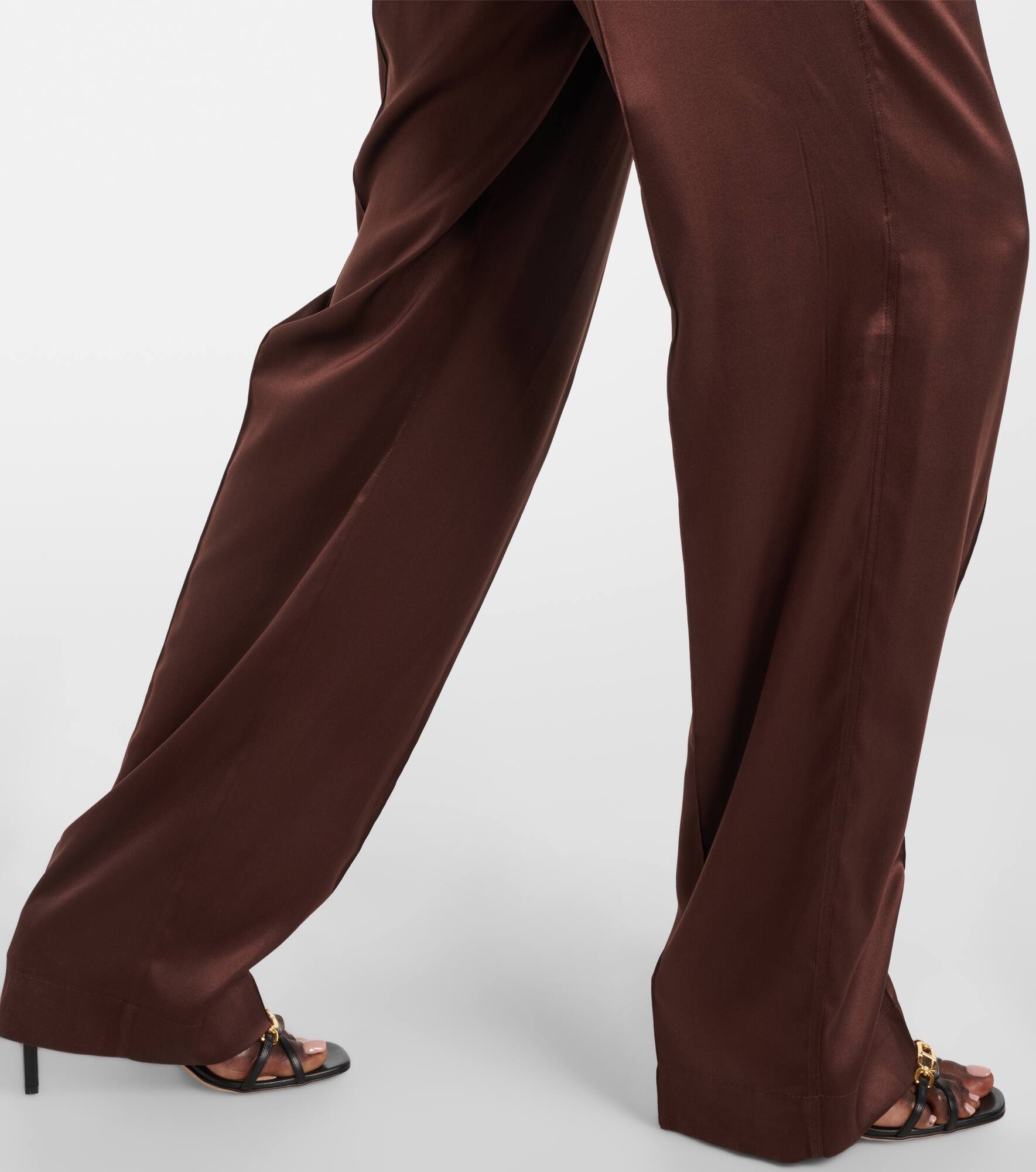 Logo silk-blend satin pajama pants - 5