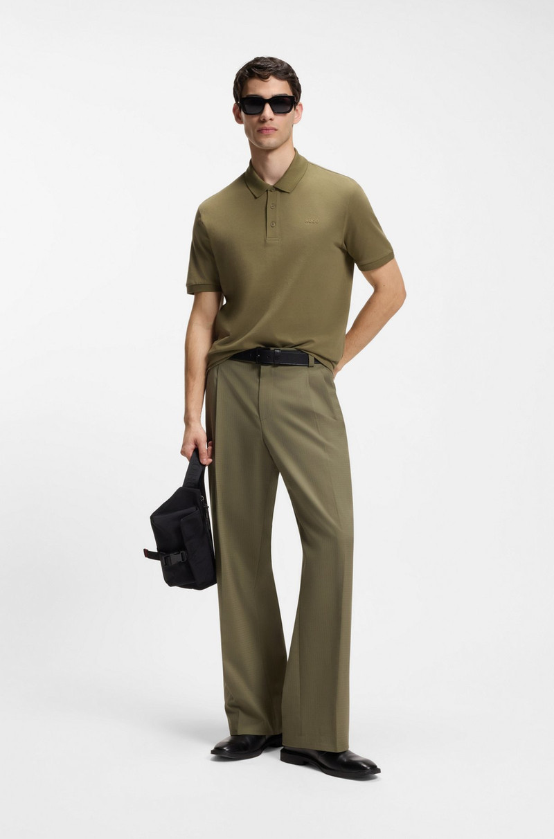 HUGO REGULAR-FIT COTTON POLO WITH LOGO PRINT outlook