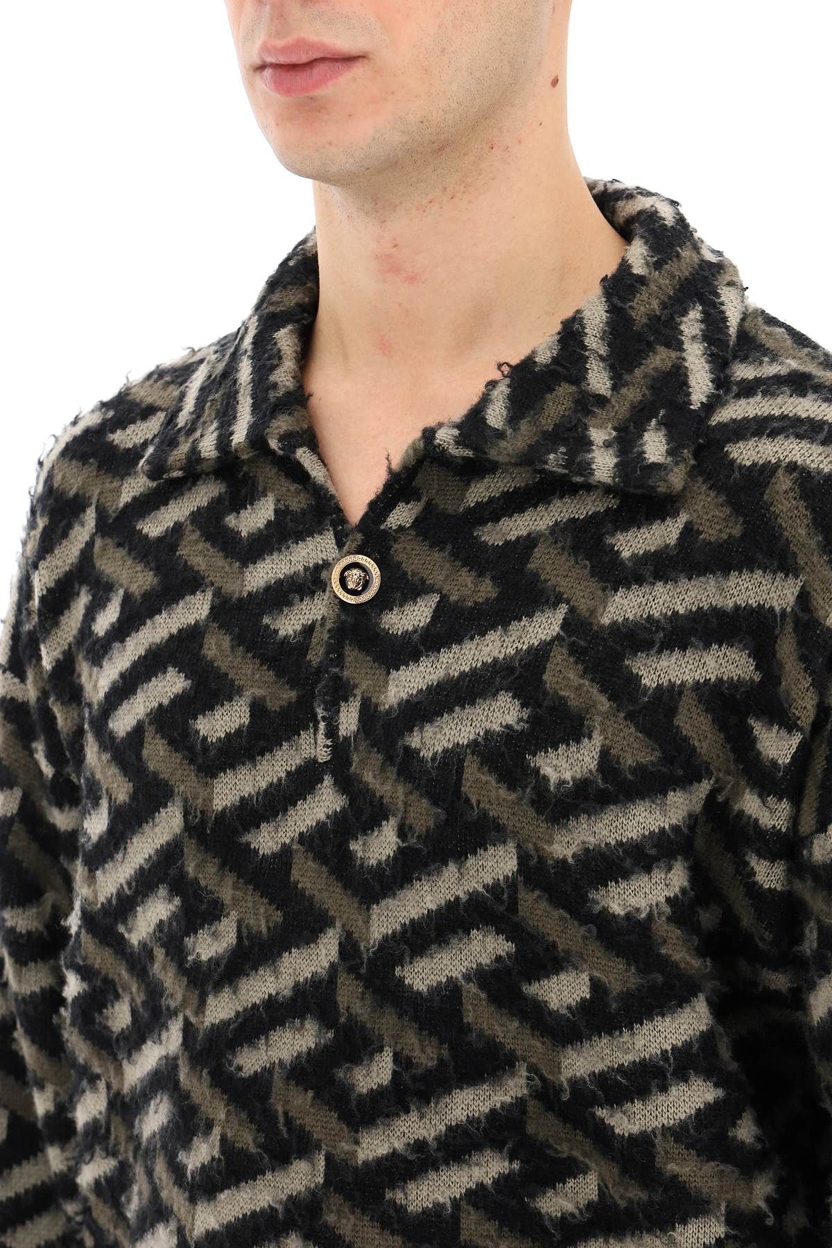 BRUSHED JACQUARD WOOL SWEATER - 5