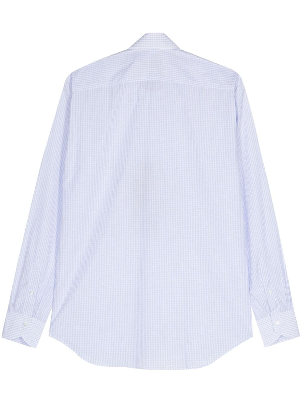 check-pattern cotton shirt - 2