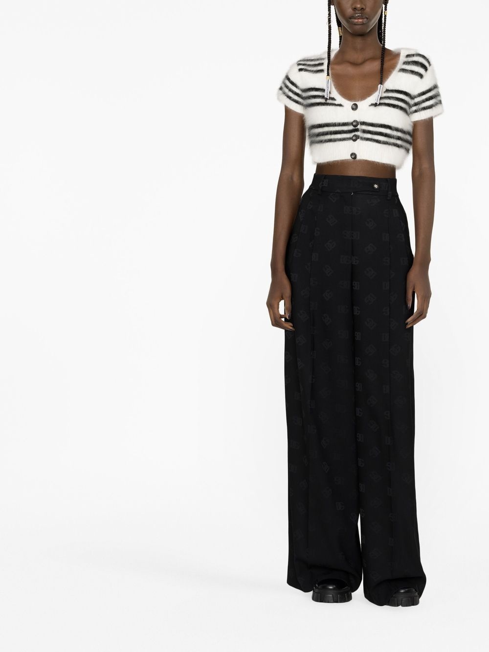 all-over logo print trousers - 2
