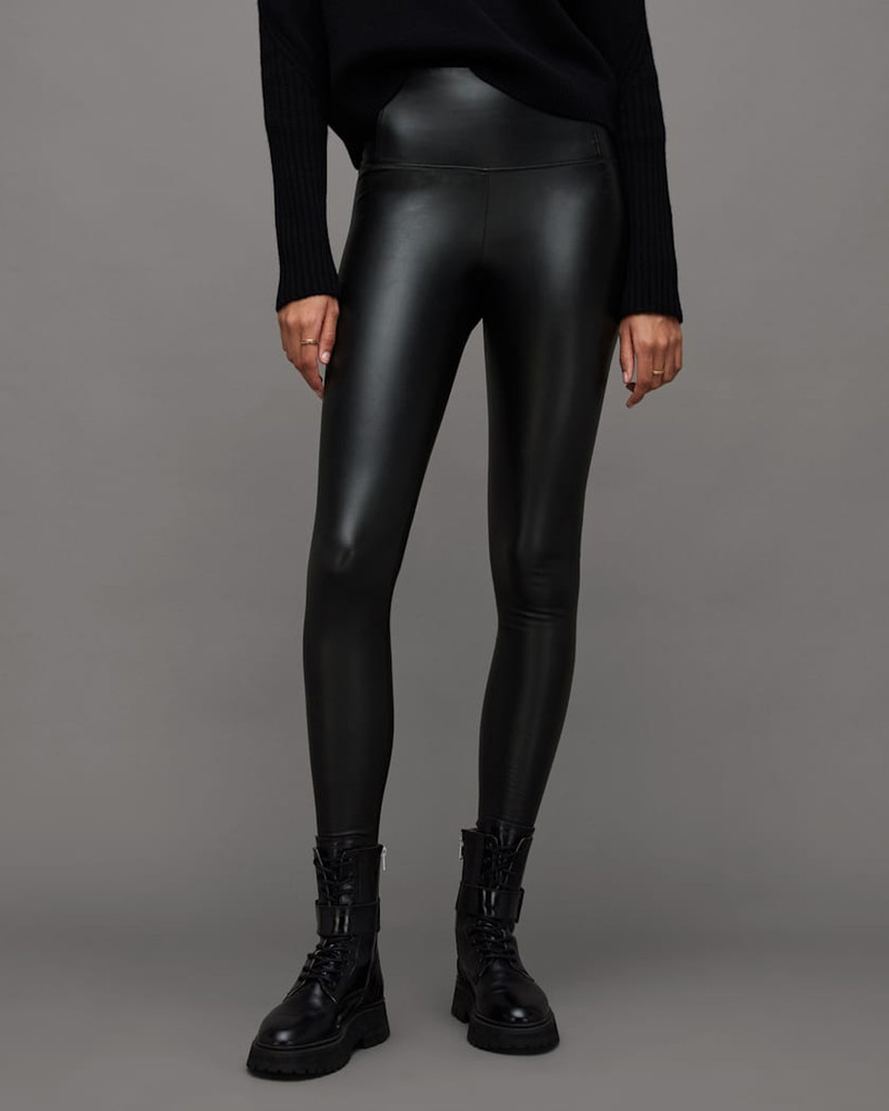CORA HIGH-RISE SKINNY FIT FAUX LEGGINGS 3