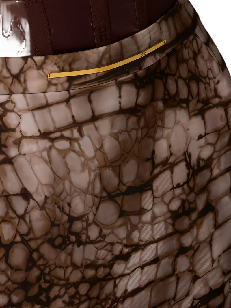 alligator-patterned midi skirt 5