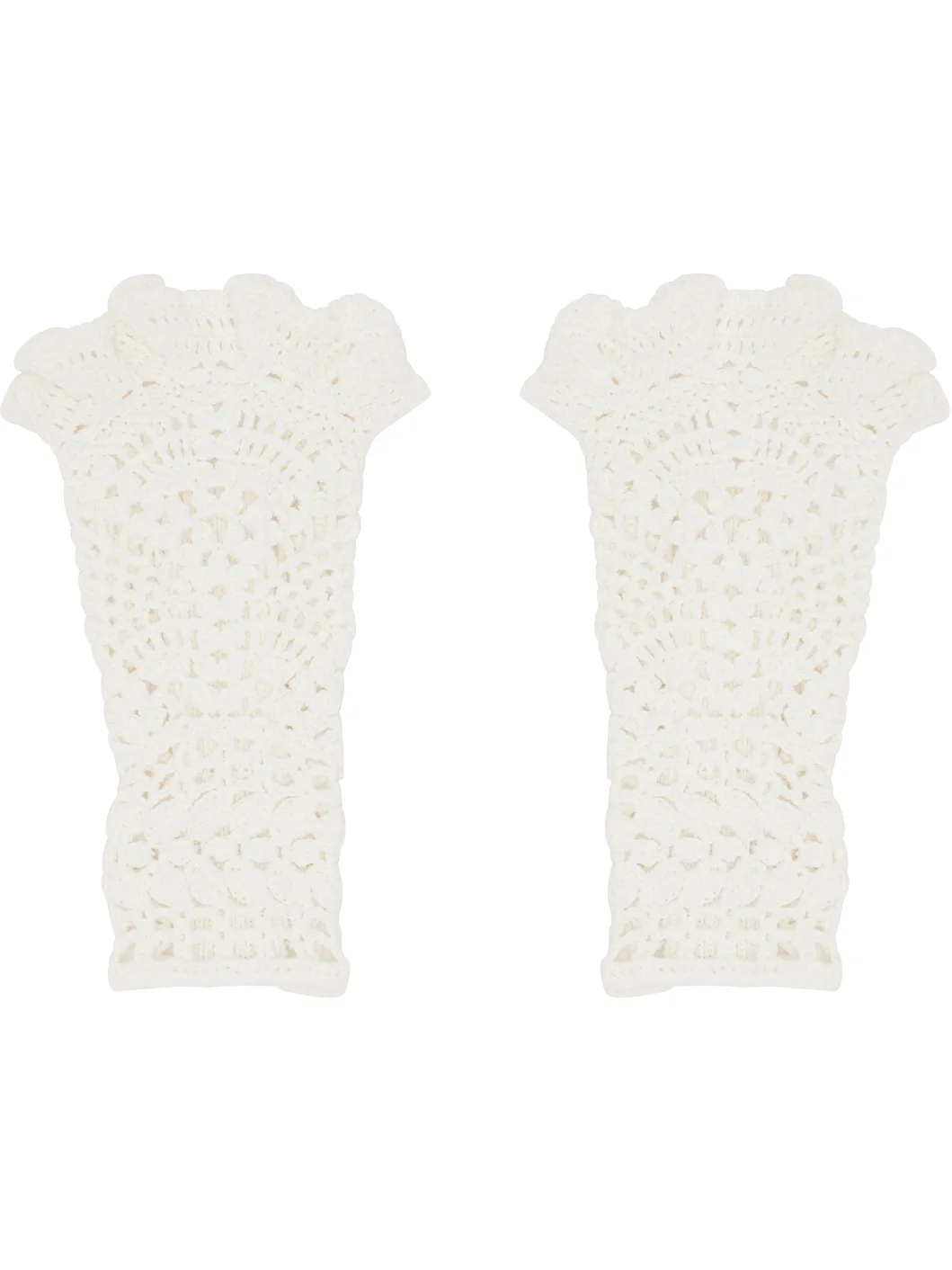 White Lace Arm Warmers - 1