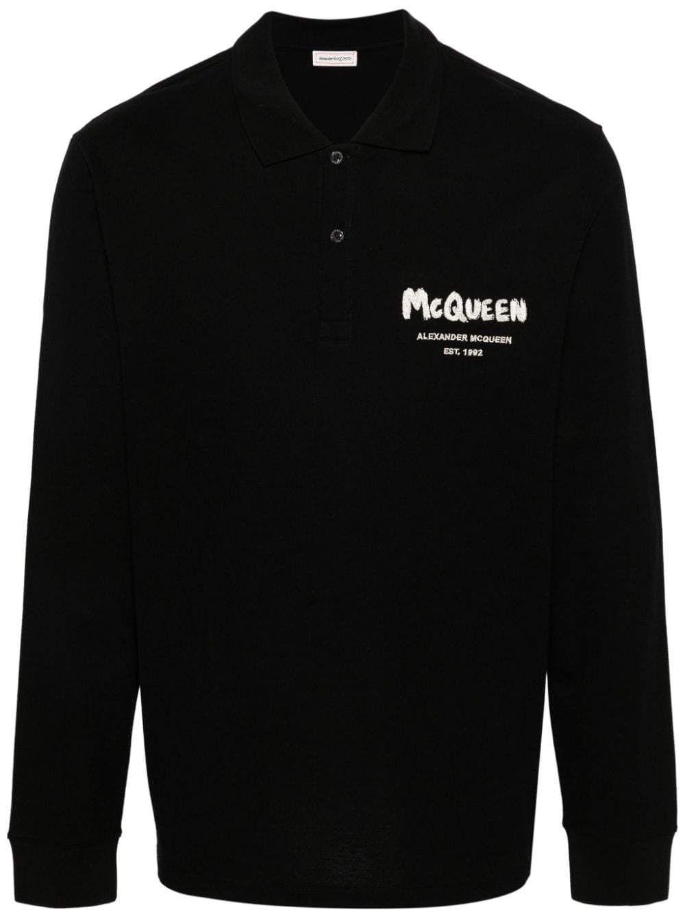 embroidered-logo polo shirt - 1
