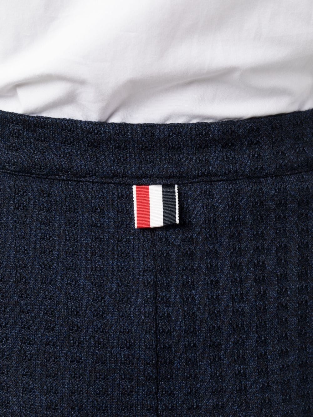 logo-patch jacquard skirt - 5